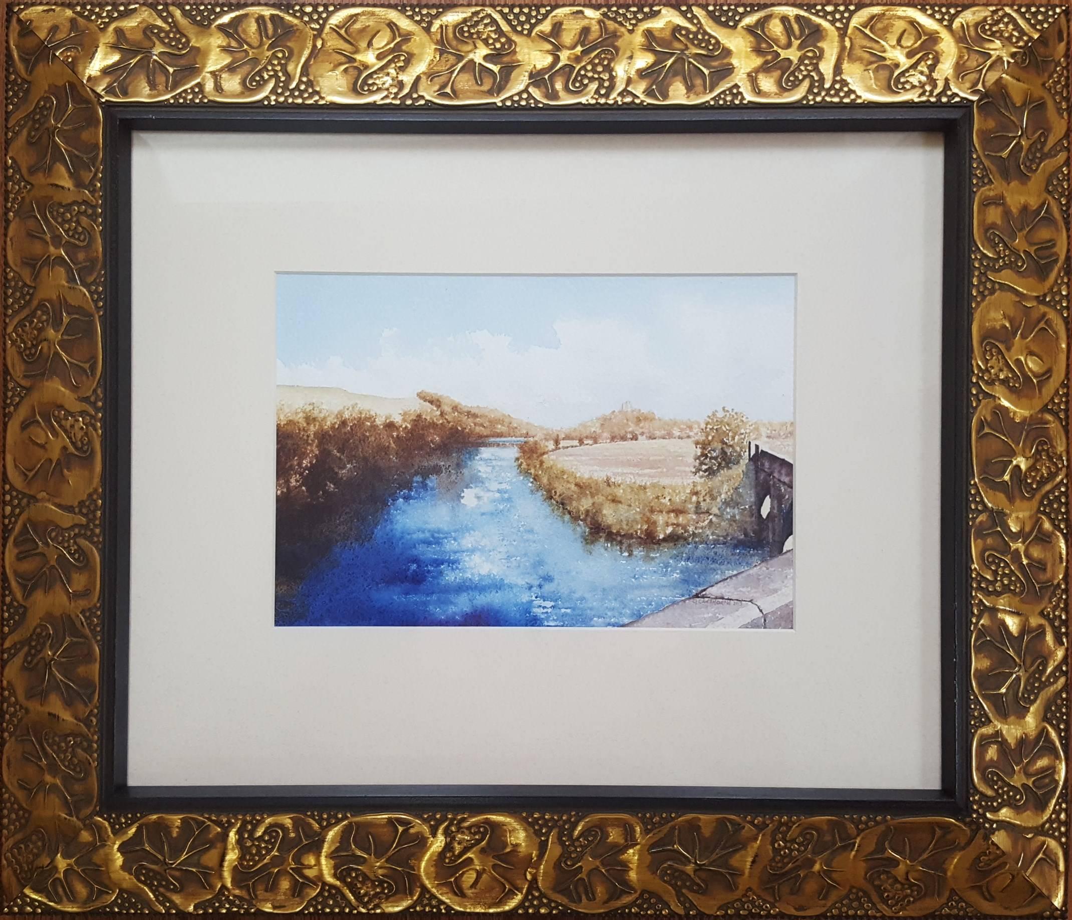 River Tweed at Norham, Fully Framed - Art by Gillie Cawthorne