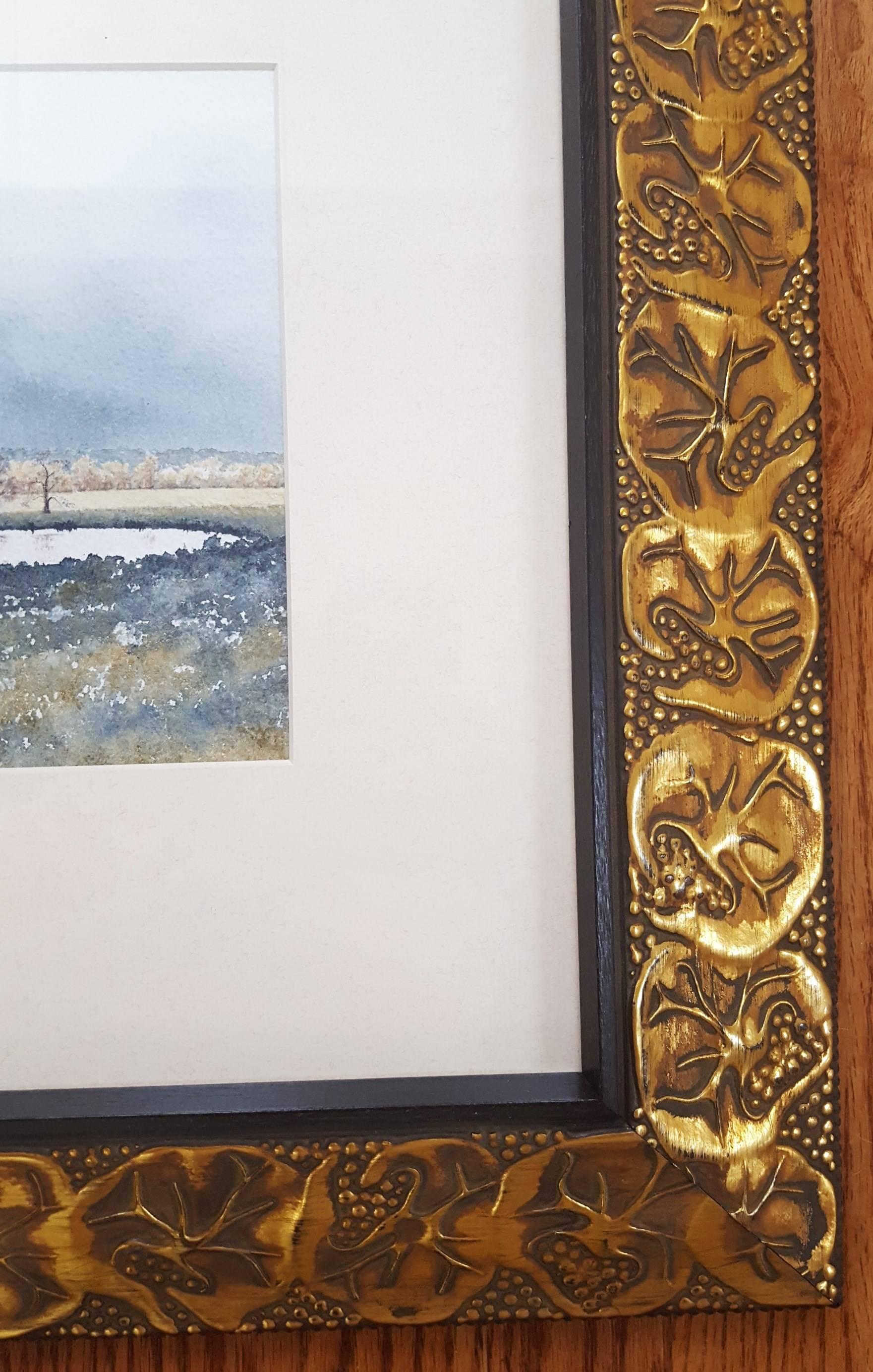 An original signed watercolor by English artist Gillie Cawthorne (1963-) titled 