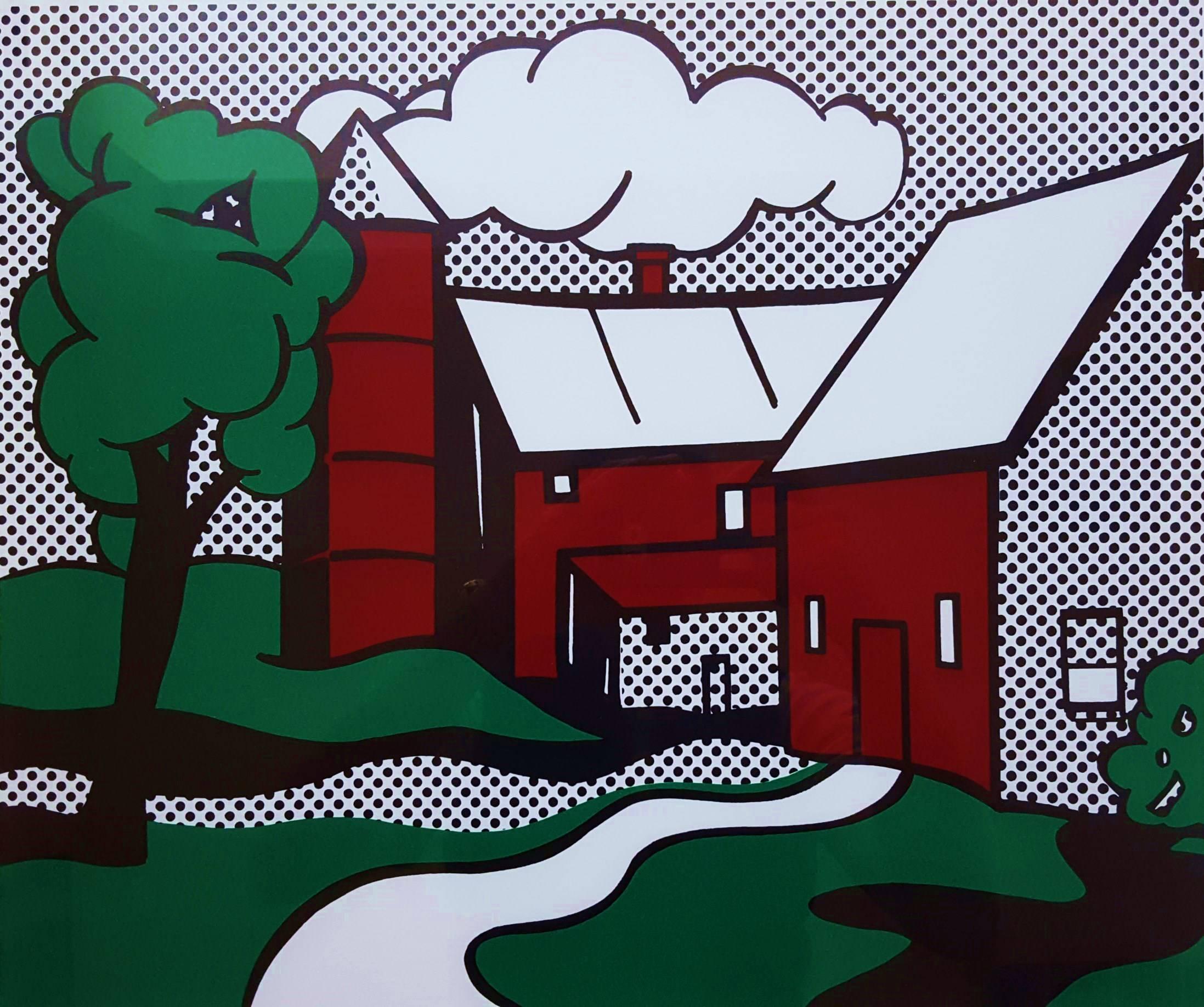 Roy Lichtenstein Landscape Print - Red Barn