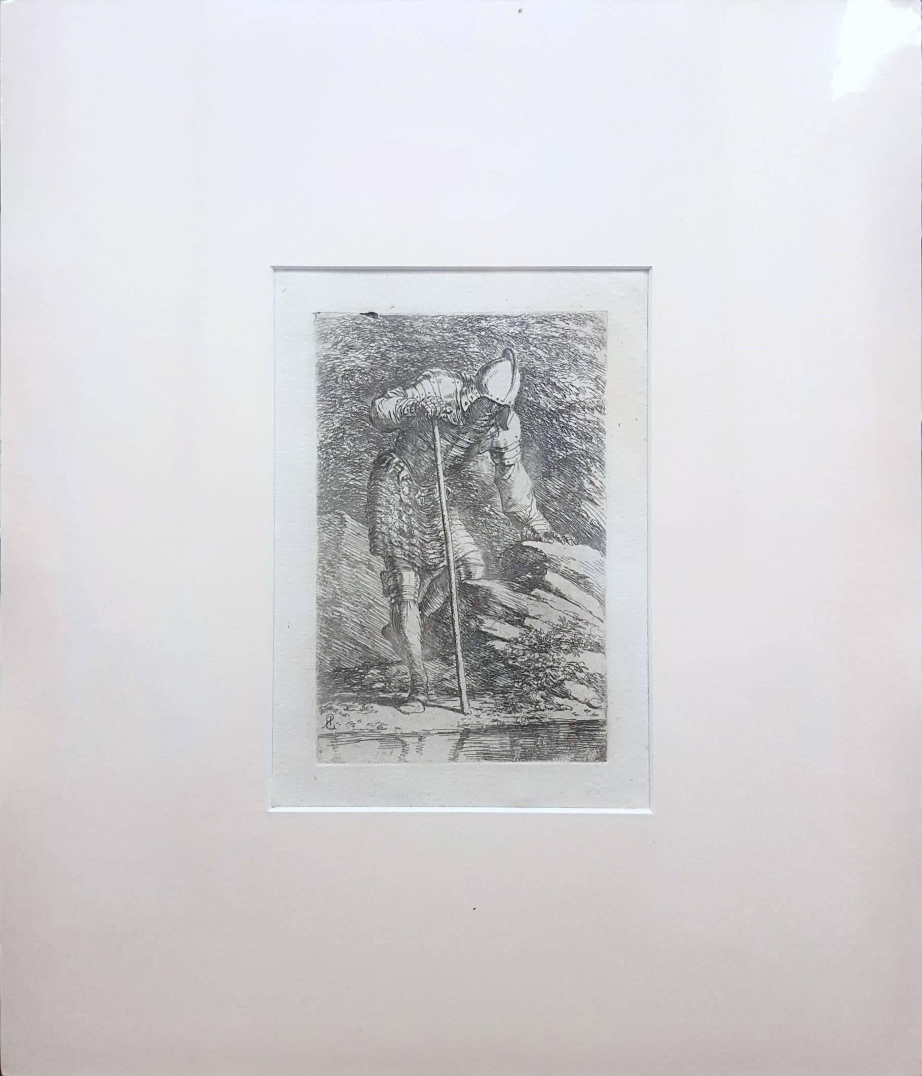 Figure - Print by Salvator Rosa