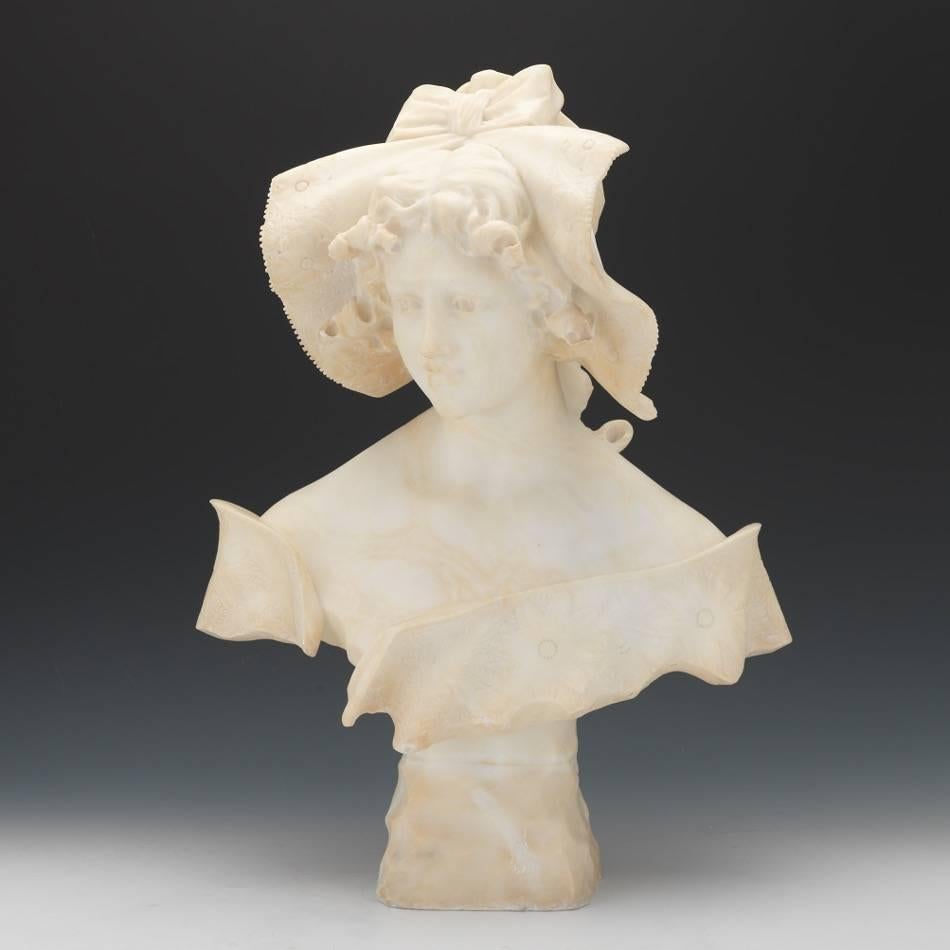 Unknown Figurative Sculpture - Bust of a Young French Lady