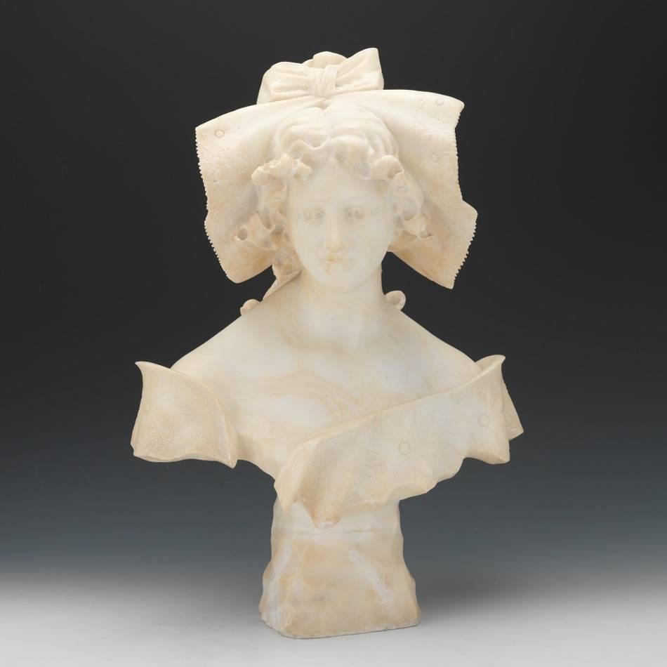 Bust of a Young French Lady - Sculpture by Unknown