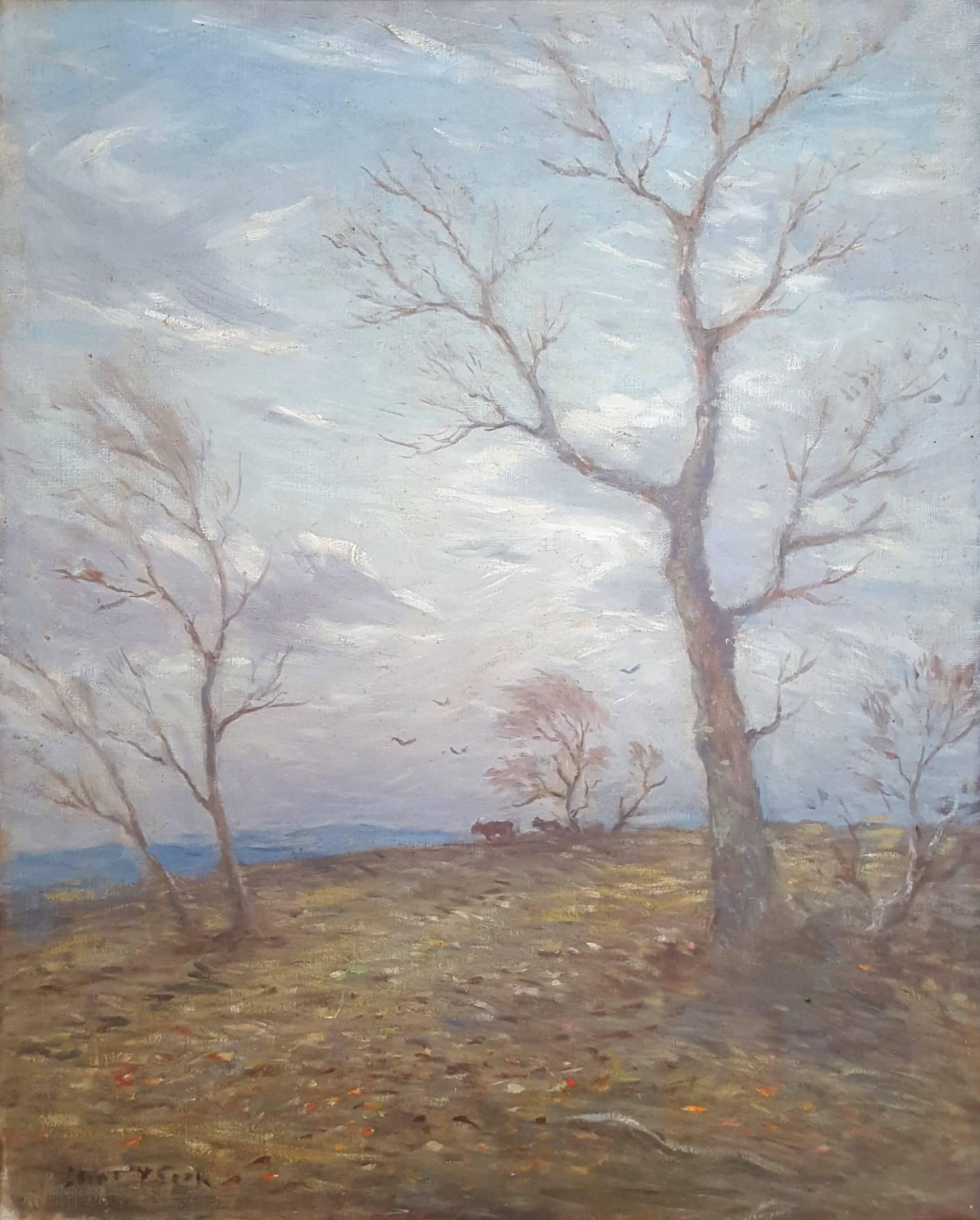 Evening over the Virginia Blue Ridge - Painting by Eliot Clark