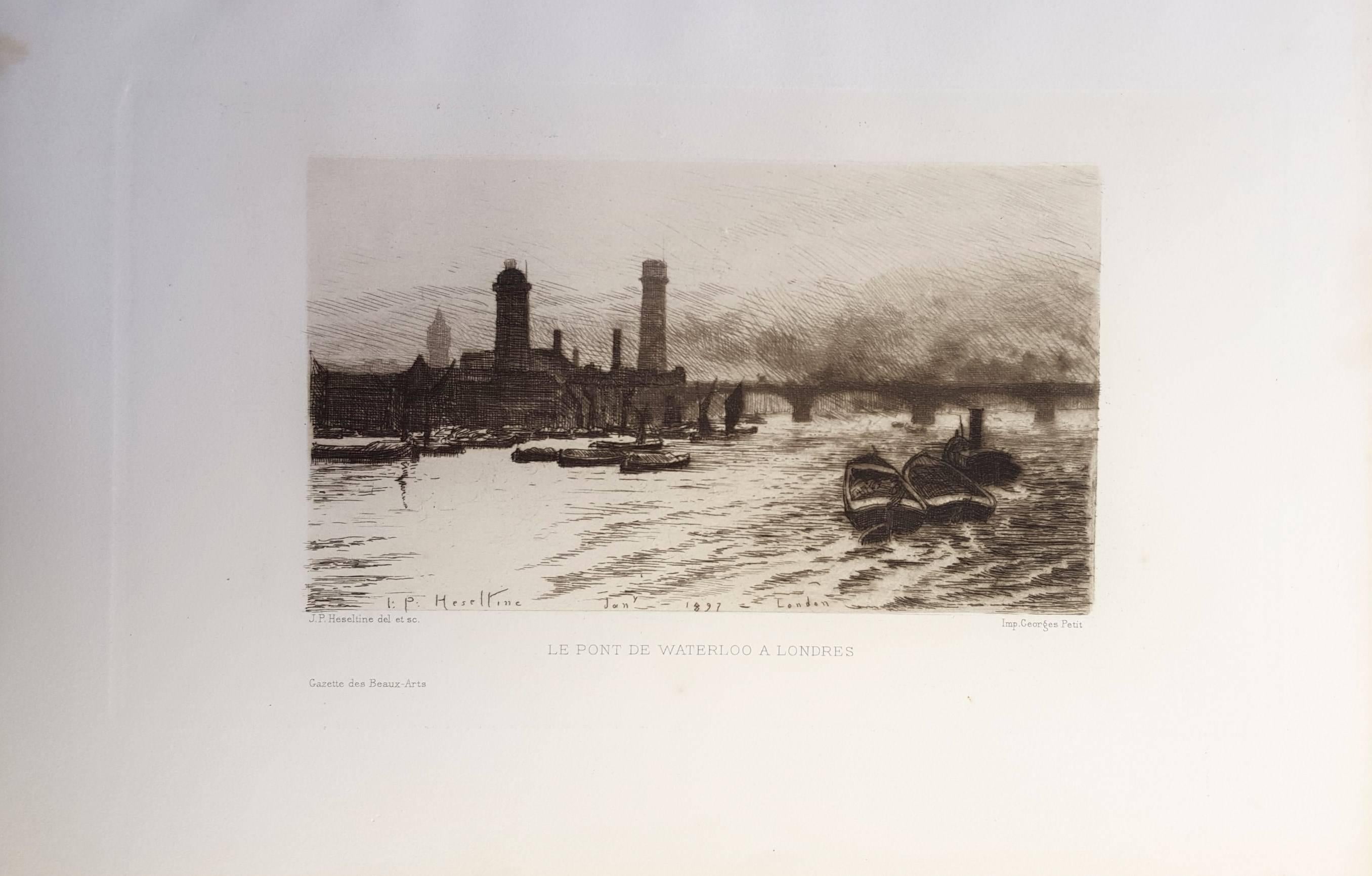 Le Pont de Waterloo, a Londres - Print by John Postle Heseltine
