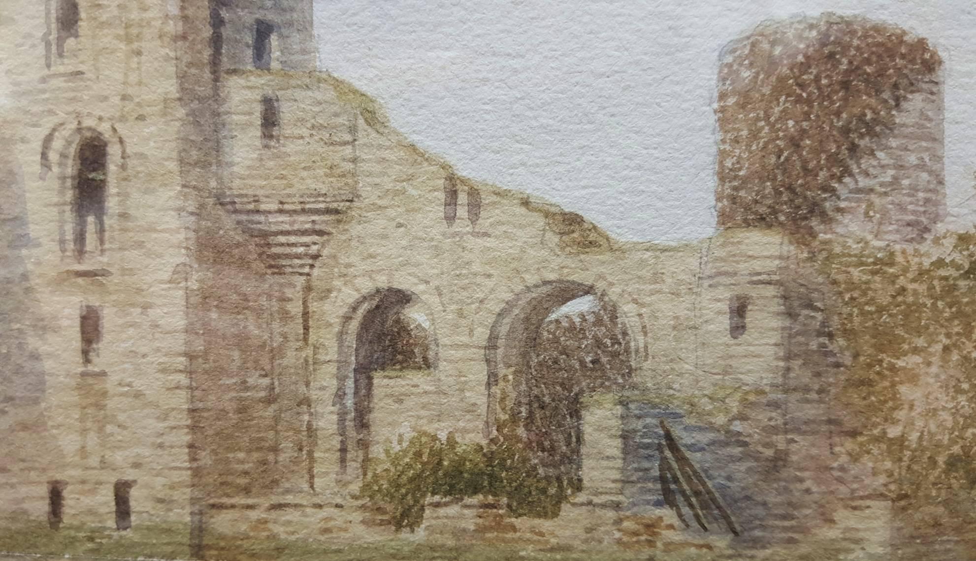 Brougham Castle - Gray Landscape Art by James Lawson Stewart
