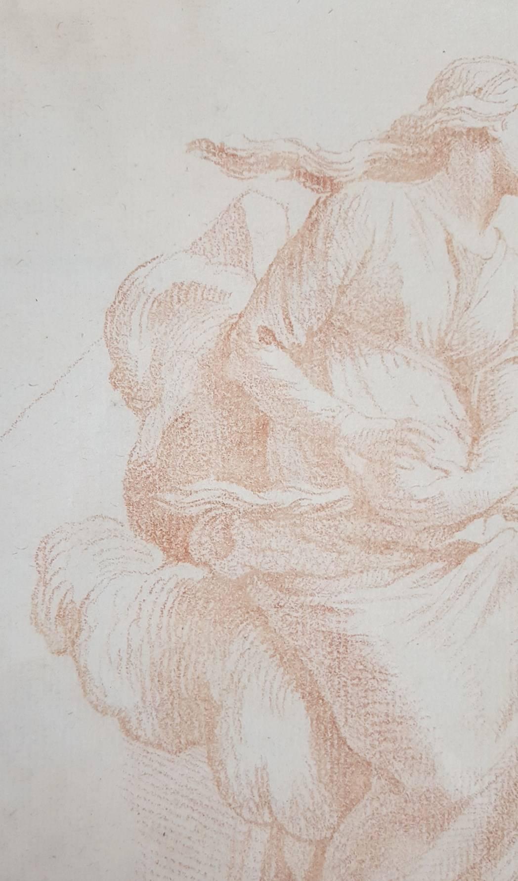 La Femme Muse /// Symbolisme allégorique Romantic Old Masters European Drawing en vente 1