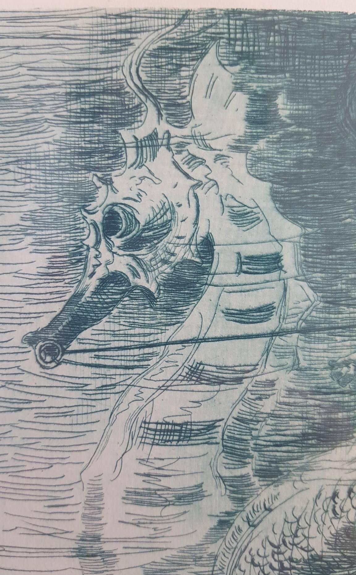 The Mermaid - Gray Figurative Print by Frederick Stuart Church