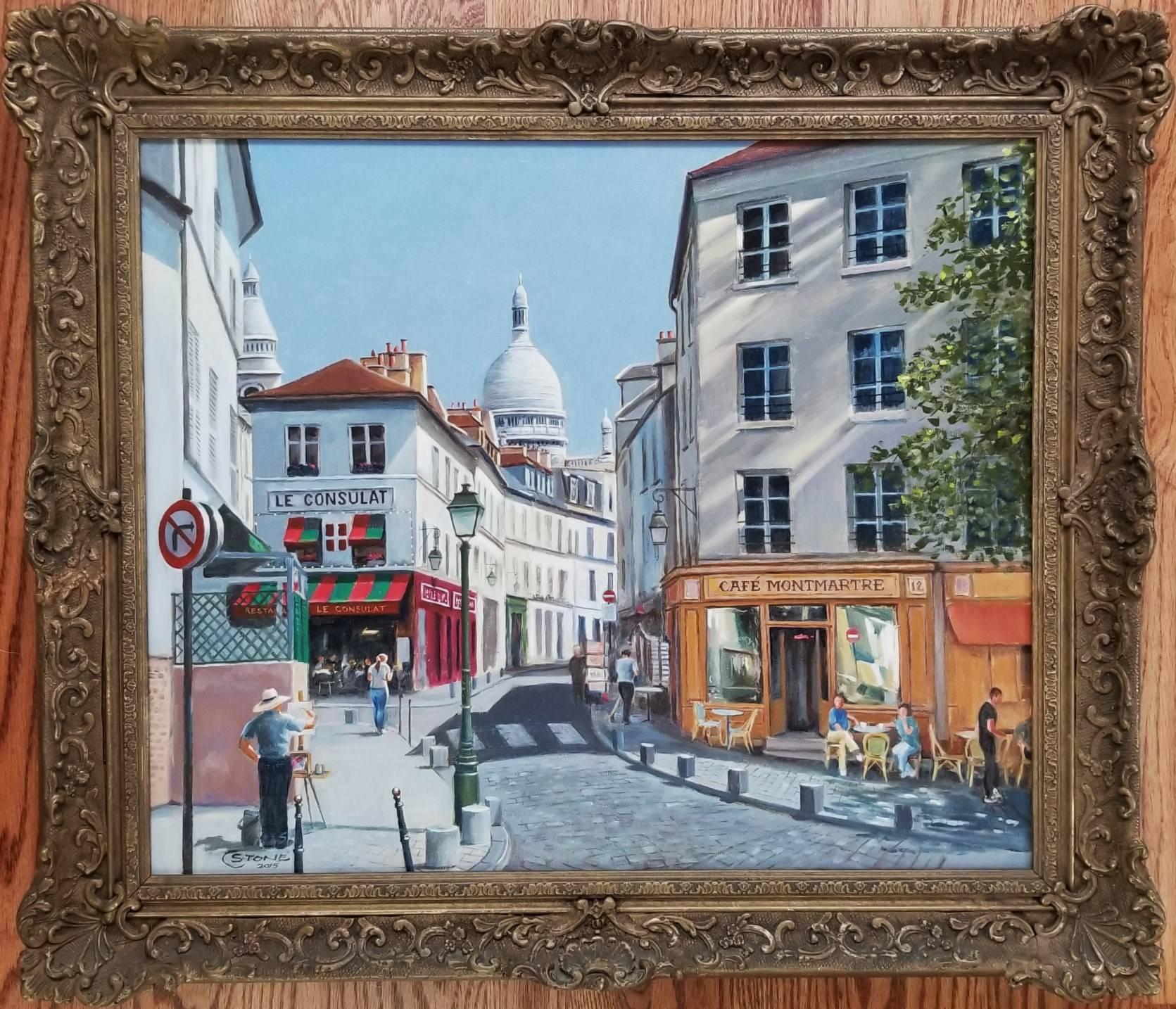 Montmartre, Paris - Painting by Christopher Stone