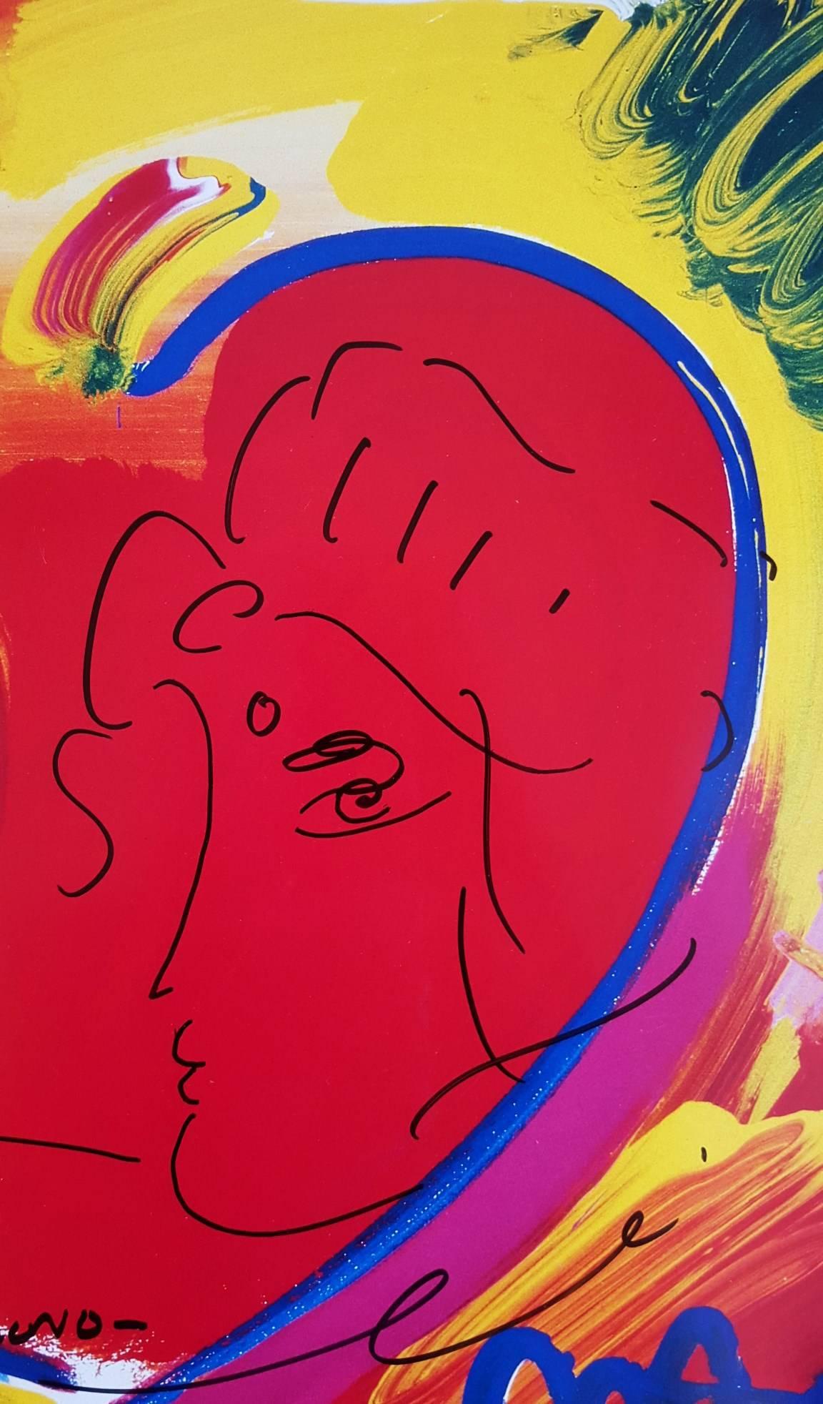 Two Hearts as One - Art by Peter Max