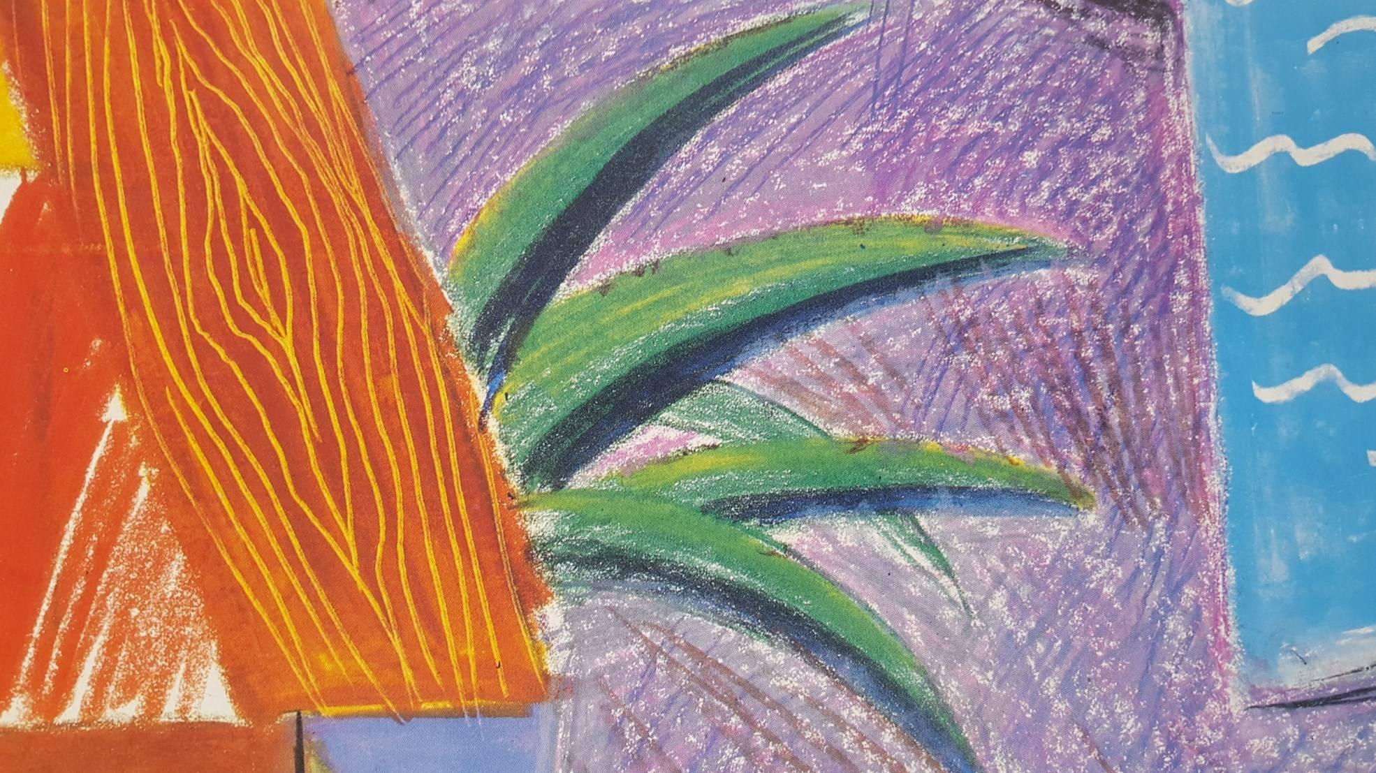 Barbican Centre - Gray Abstract Print by David Hockney