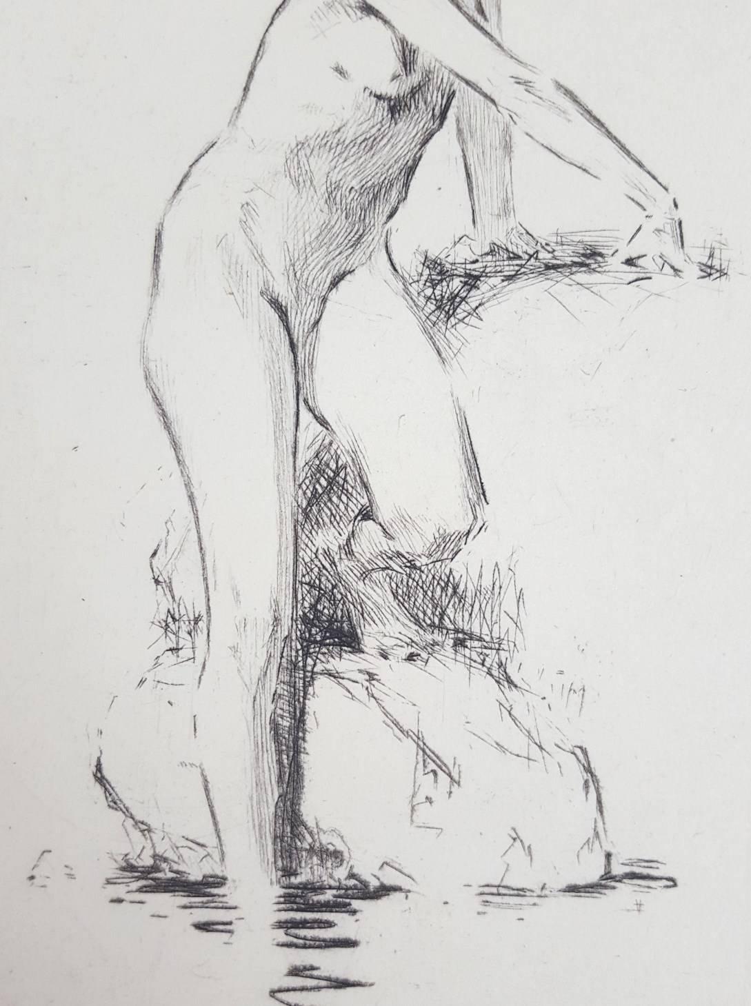Summer Day - Beige Nude Print by Troy Kinney