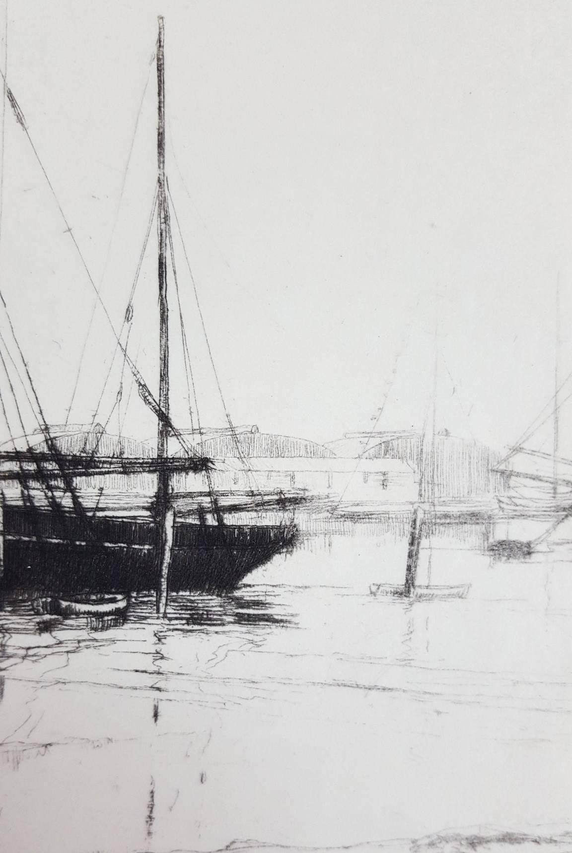 rabäusboote, Southampton Wasser /// Impressionistische britische Meereslandschaft Schifffahrtsschifffahrt im Angebot 3