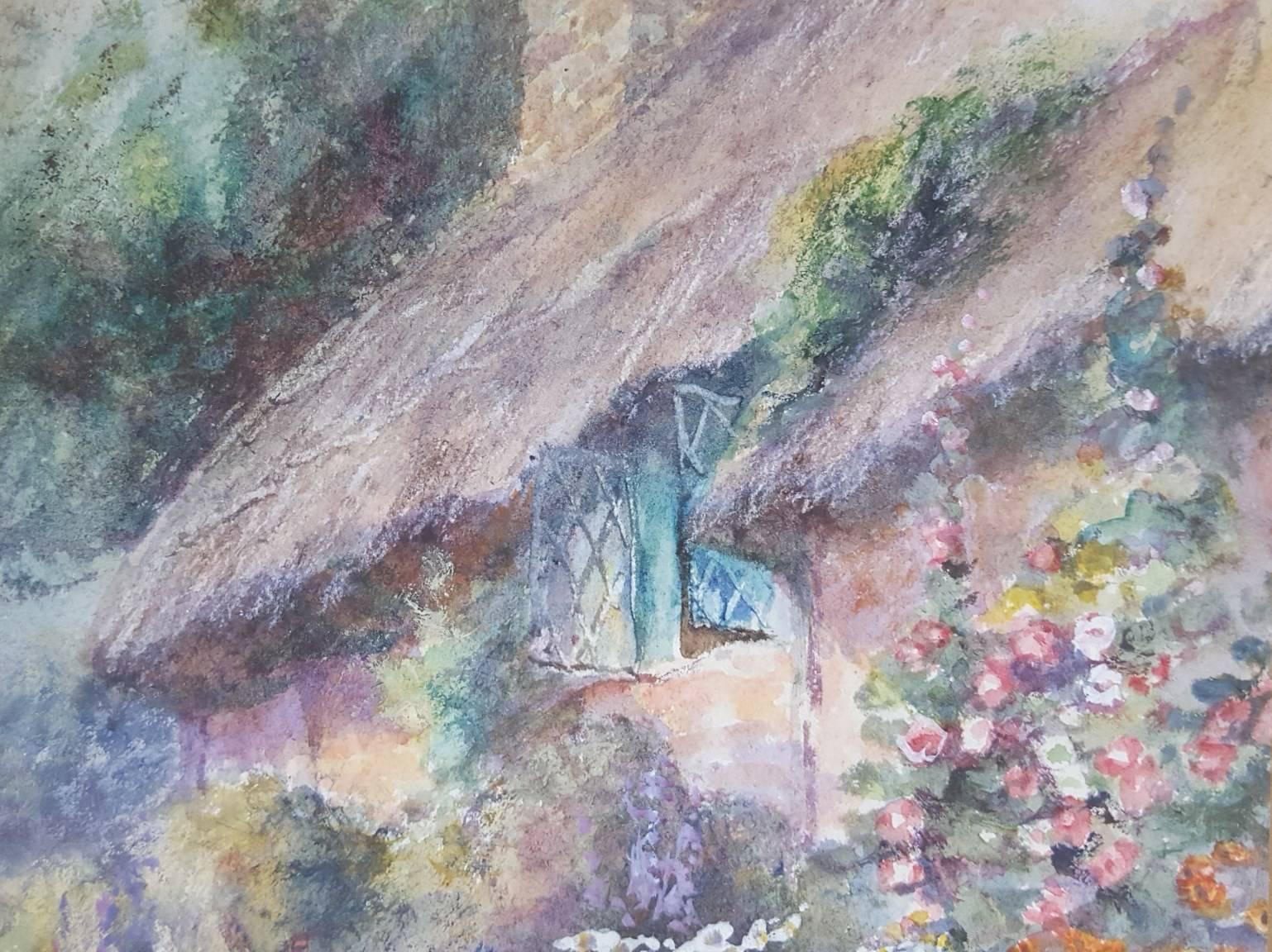 Cottage Garden - Impressionist Art by Leyton Forbes