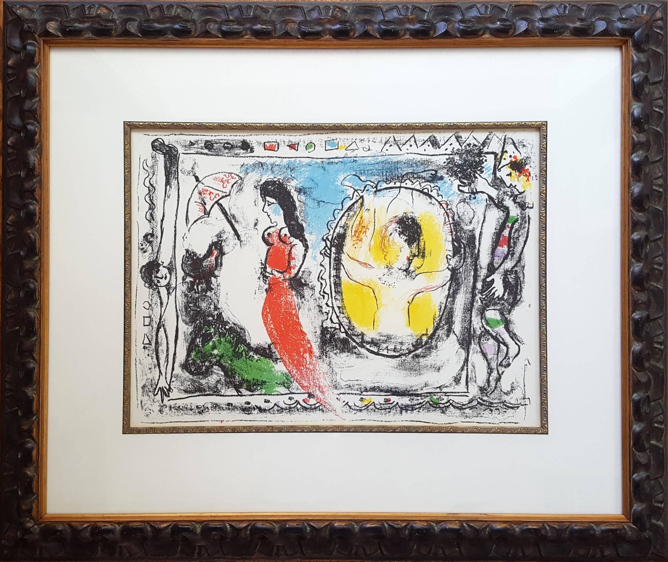 Femme avec Parapluie - Print by Marc Chagall