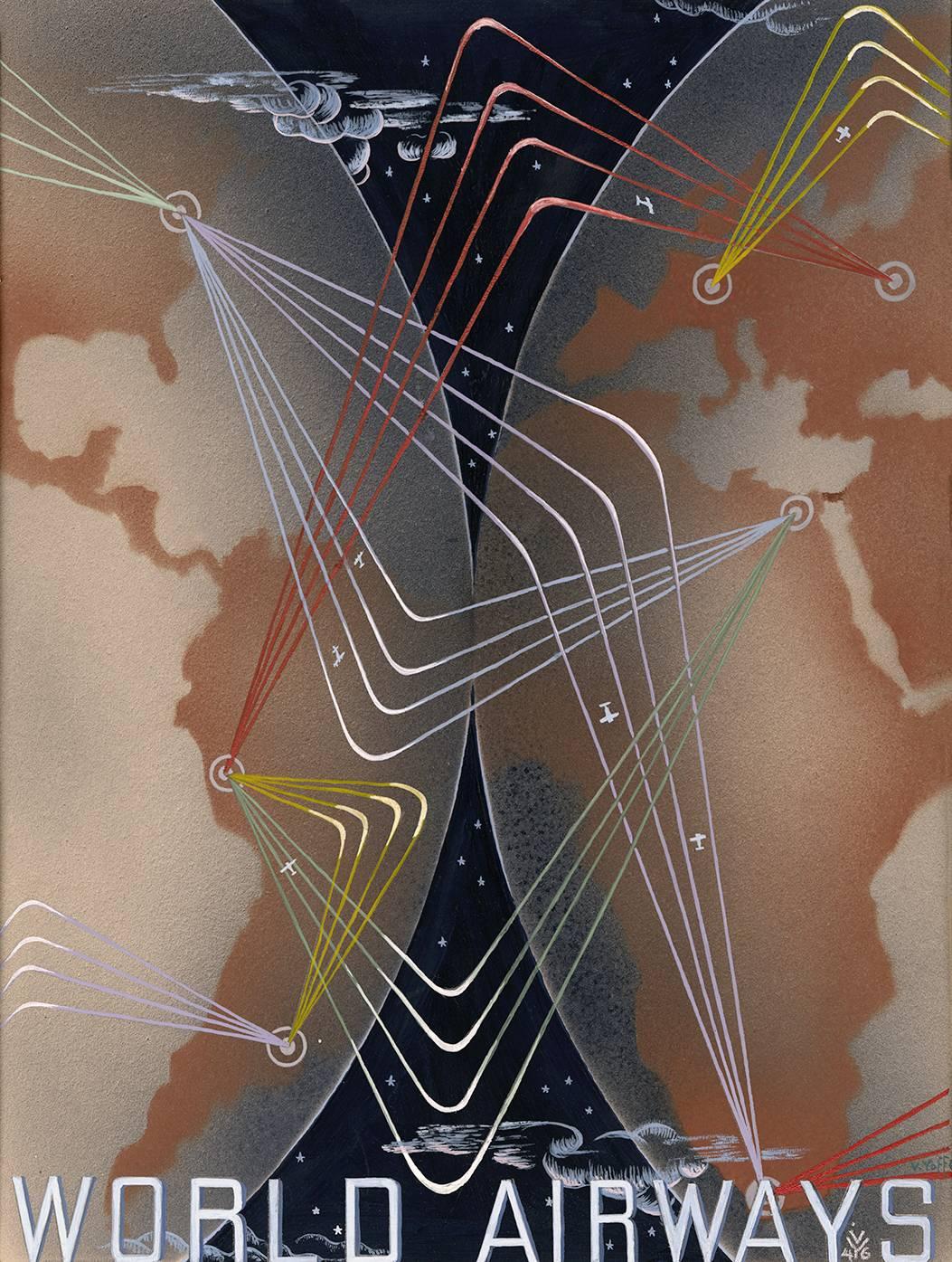 Vladimir Yoffe Abstract Painting - World Airways