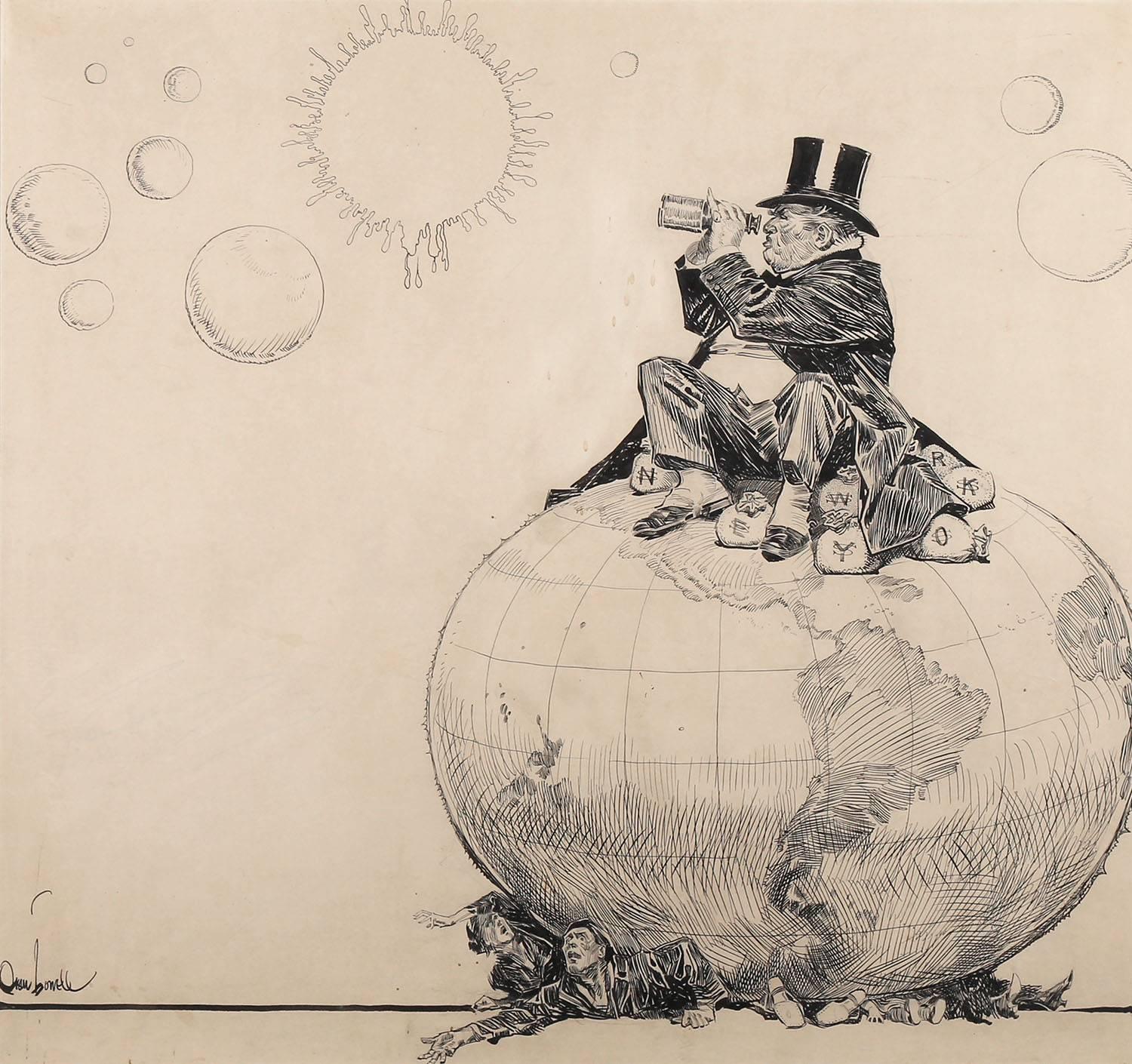 Fat Cat On Top Of the World - Art by Orson Lowell