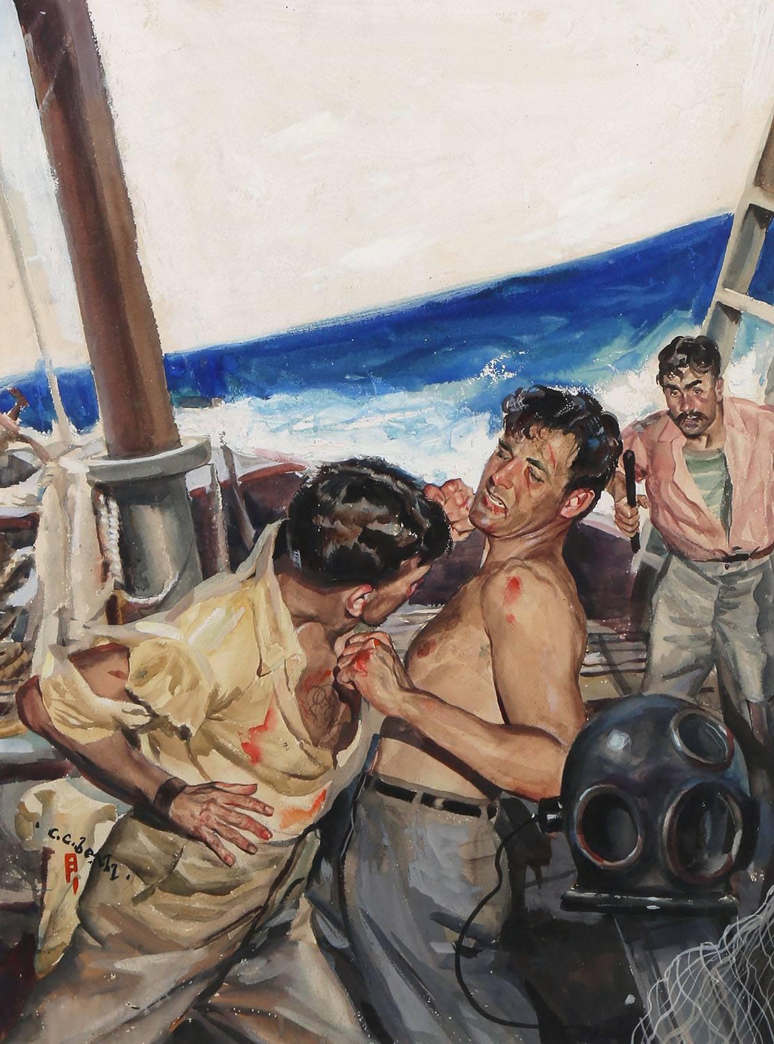 Battle on the High Seas - Painting by C.C. Beall