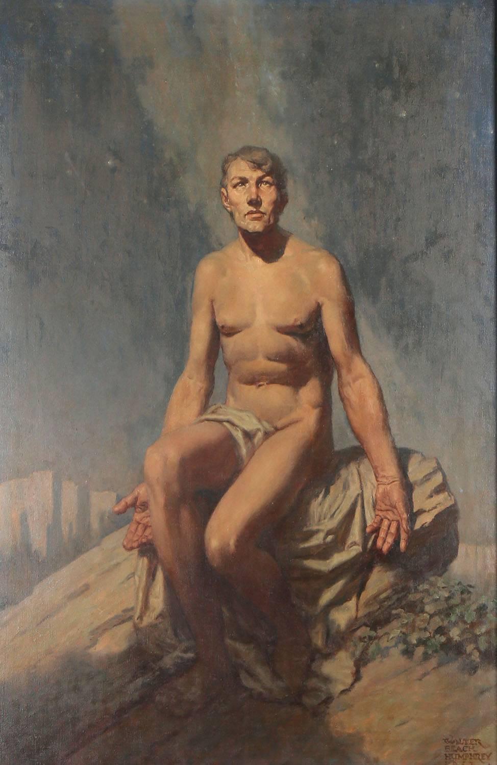 Che cos'è l'uomo? - Painting Realismo americano di Walter Beach Humphrey