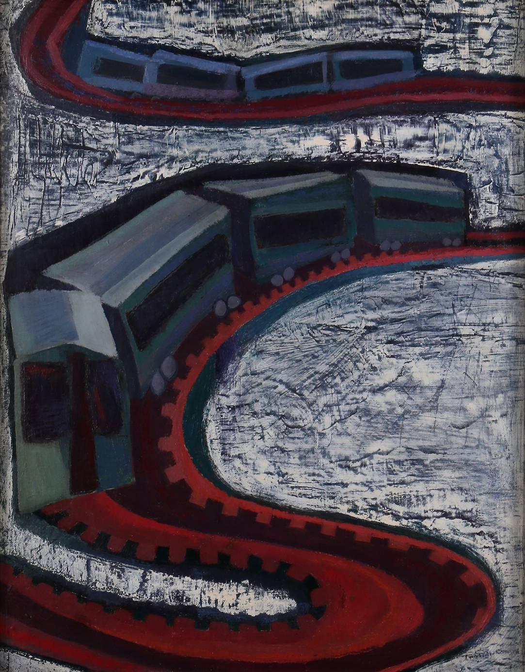 Alfred Statler Landscape Painting - Runaway Train