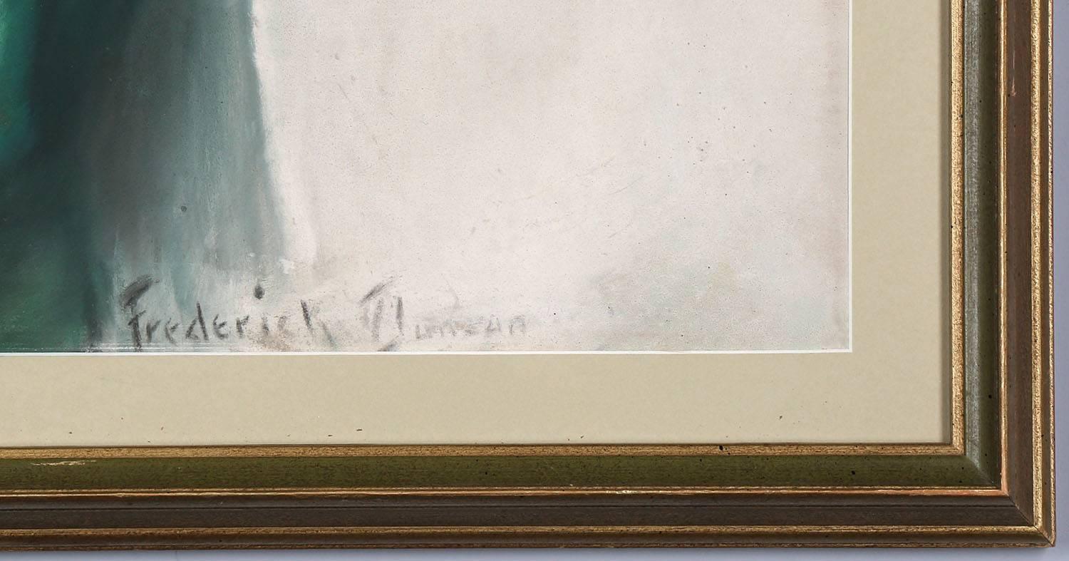 Breezy Co-Ed con racchetta da tennis - Painting di Frederick Duncan