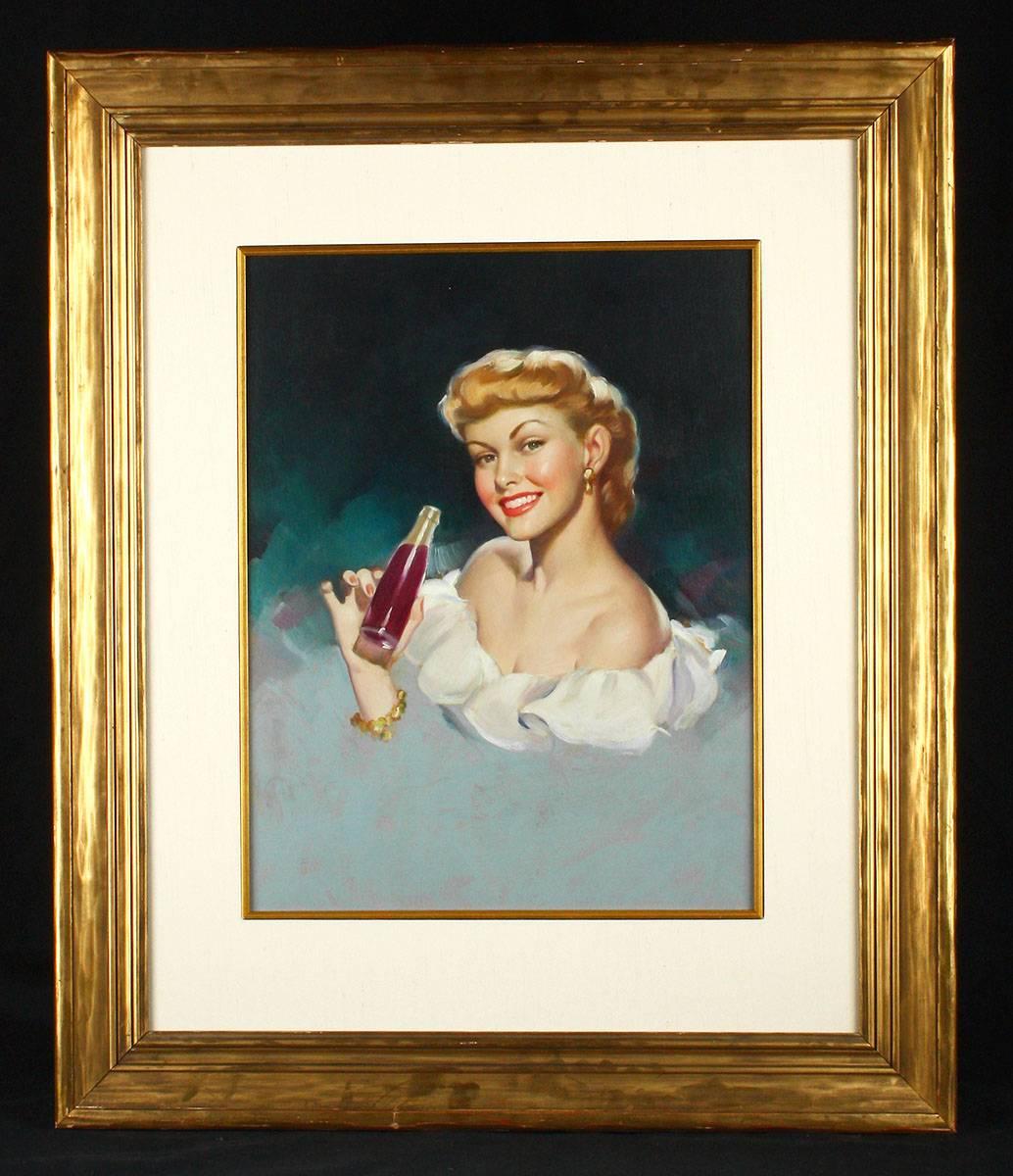 Pearl Frush Portrait Painting - The Grapette Girl