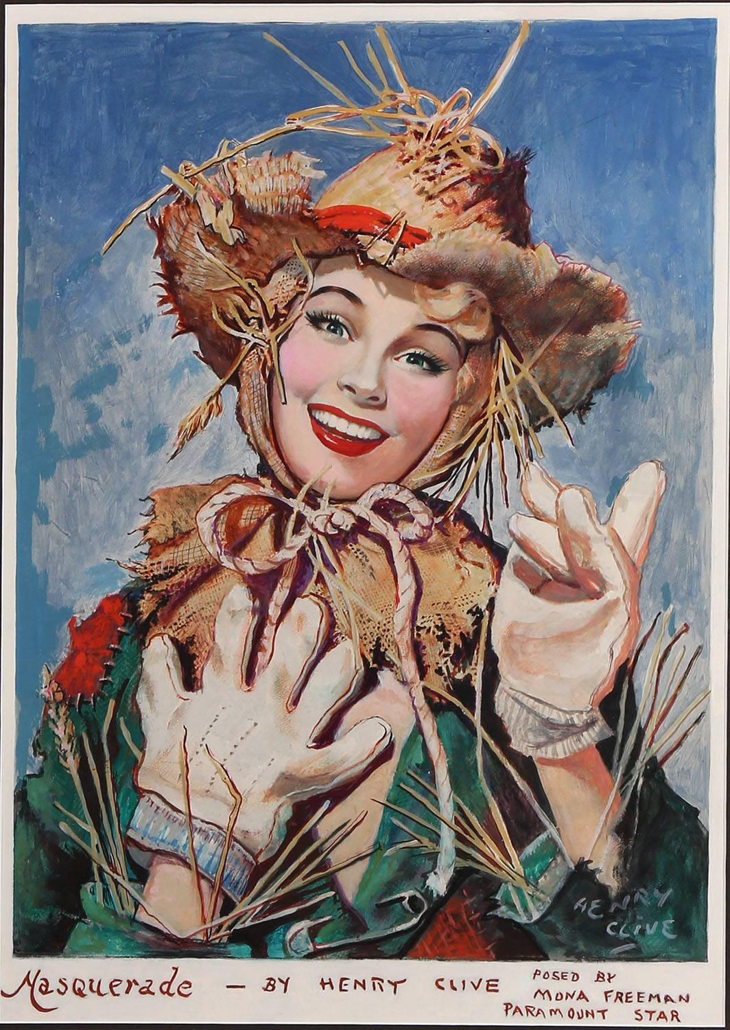 Masquarade - A Scarecrow - Painting by Henry Clive
