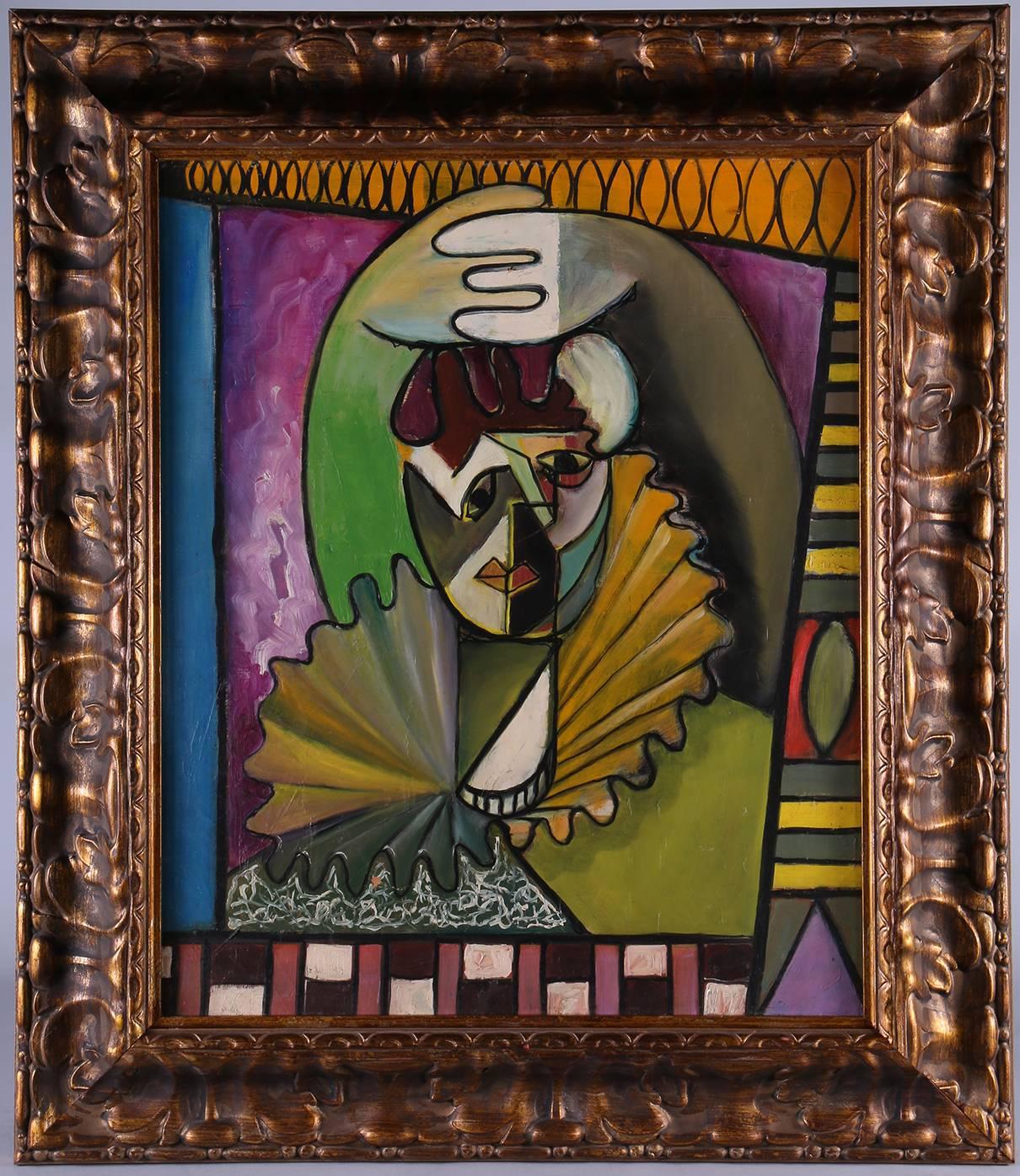 Charles Luedtke Abstract Painting - Abstracted Clown 