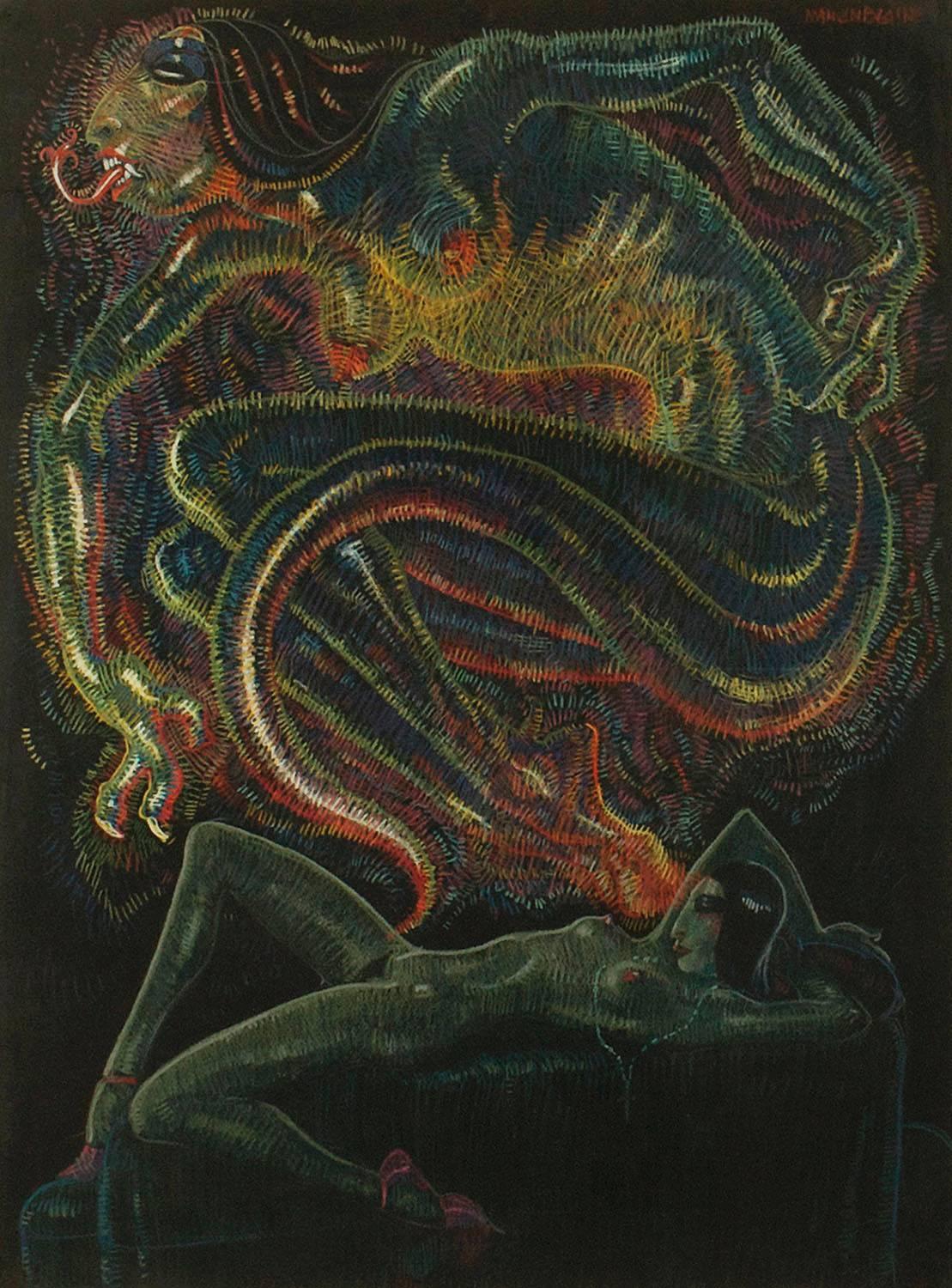 Mahlon Blaine Nude Painting - The Conjurer
