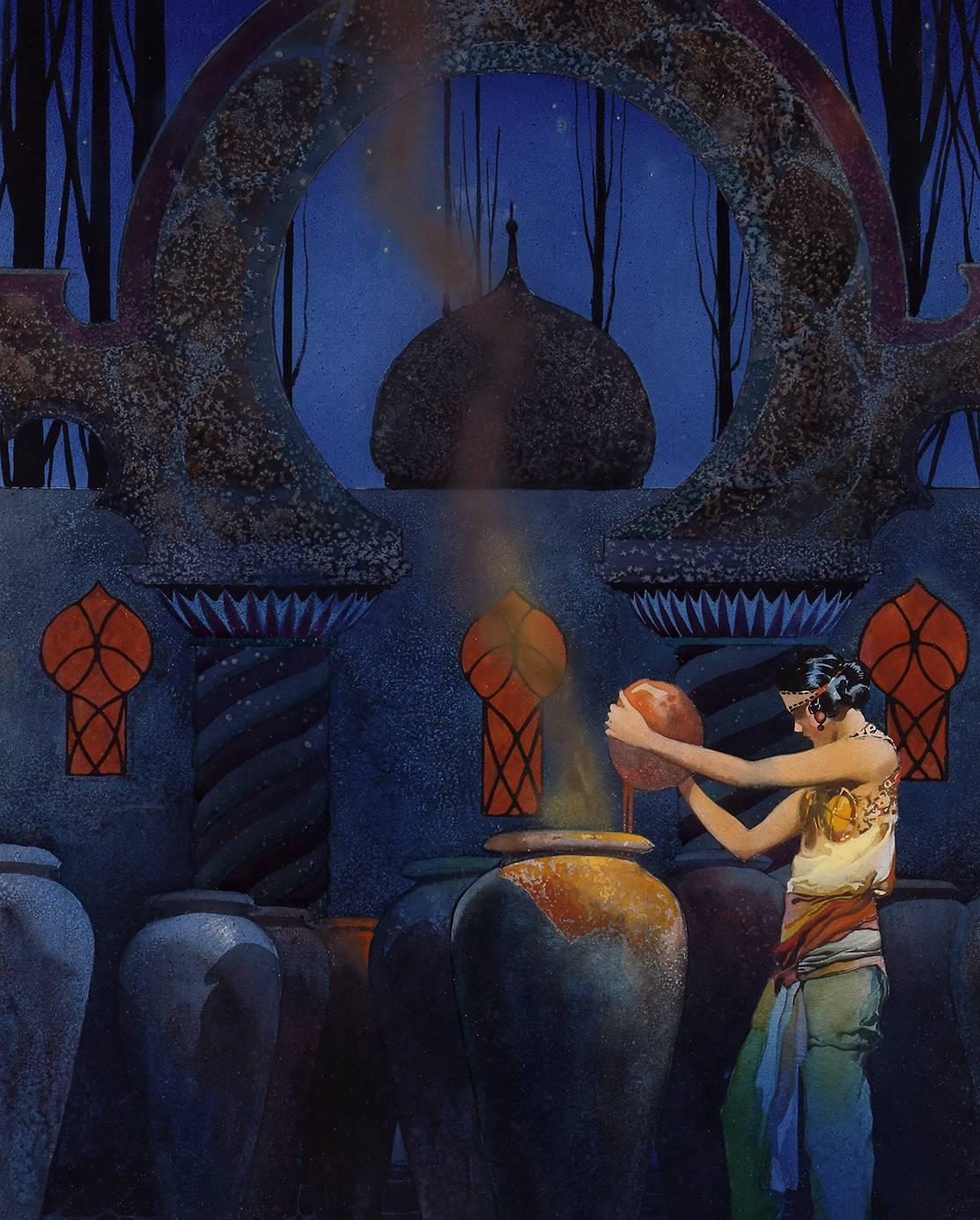 Ali Baba And The Forty Thieves - Art Deco Painting by Frank Godwin