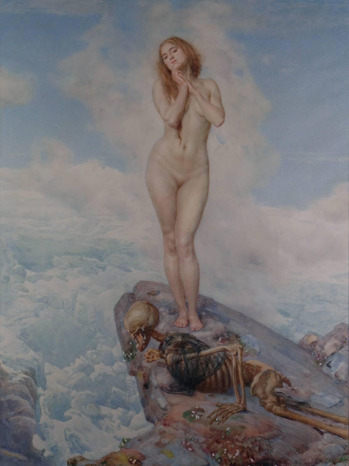 Paul Grabwinkler Nude Painting - The Precipice of Death
