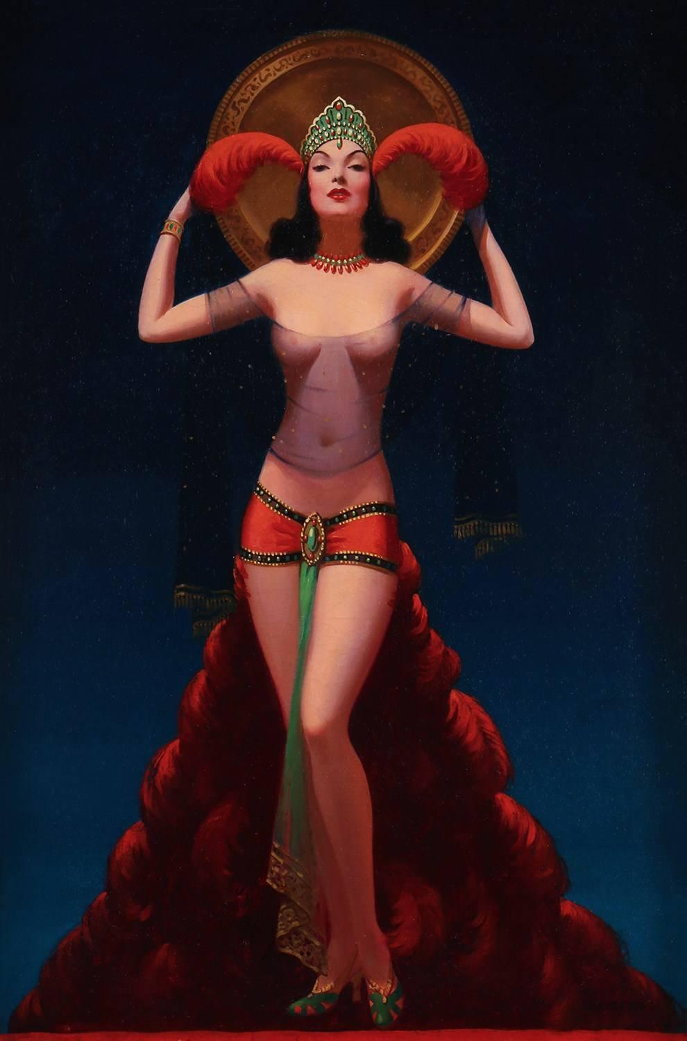 Edward Eggleston Nude Painting - Lady Of Mystery