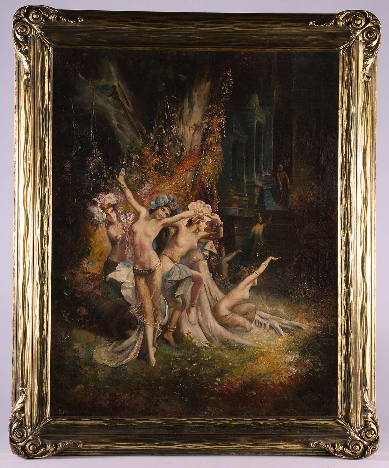 Unknown Nude Painting - The Forest Nymphs