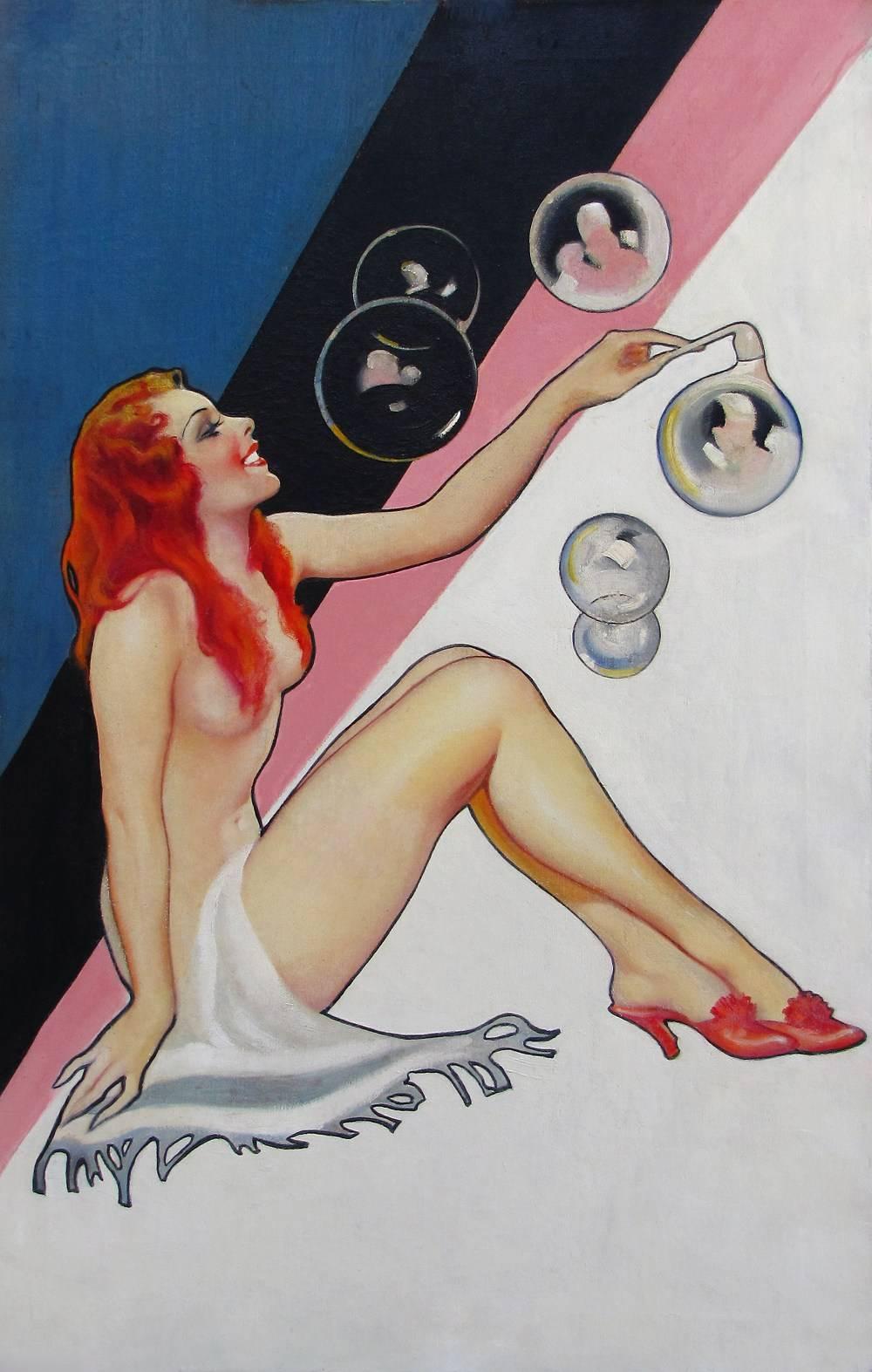 Earle K. Bergey Nude Painting - Parisienne Gaiety