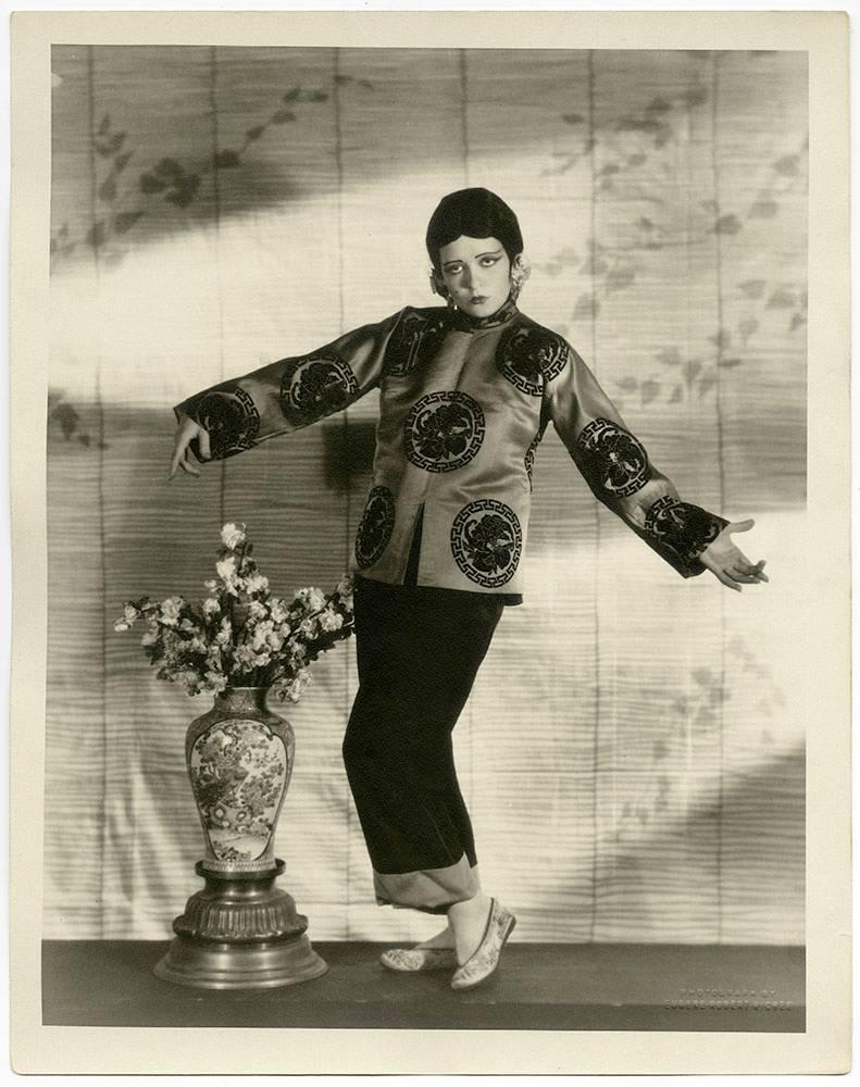 Eugene Robert Richee Portrait Photograph - Vintage 1920s Large Clara Bow Orientalist Jazz Age Photograph From Bow's Estate