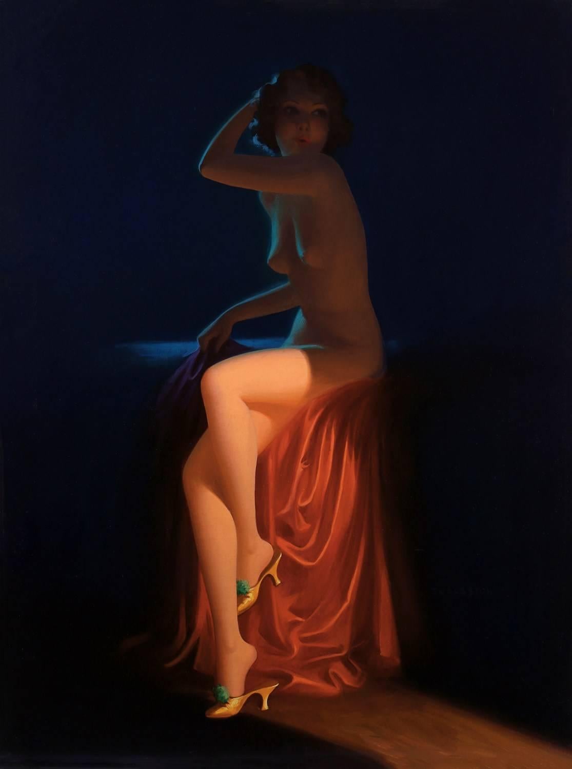 Edward Eggleston Nude Painting - Who's There?