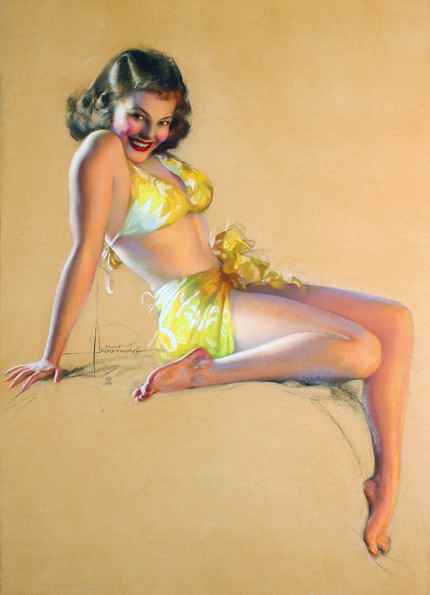 Rolf Armstrong Figurative Painting - I'll Say So