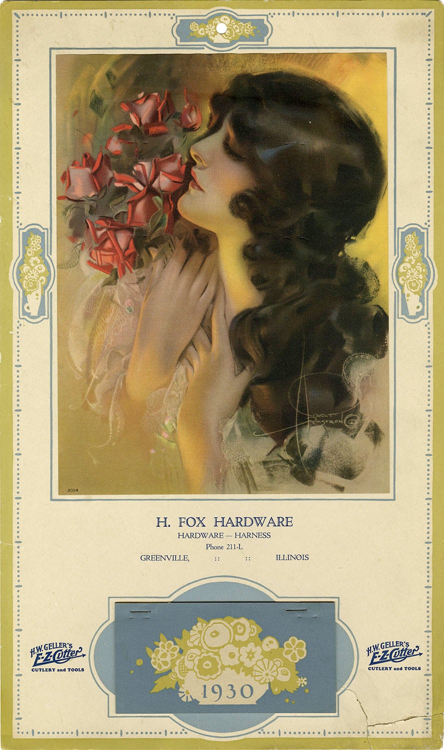The Dream Girl - Realist Painting by Rolf Armstrong
