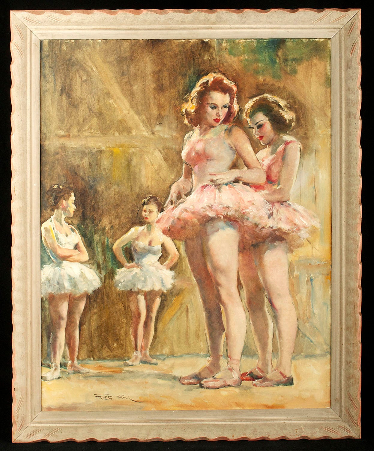 Ballettunterricht – Painting von Pal Fried