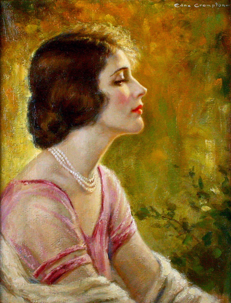 Edna Crompton Portrait Painting - Redbook Cover Girl