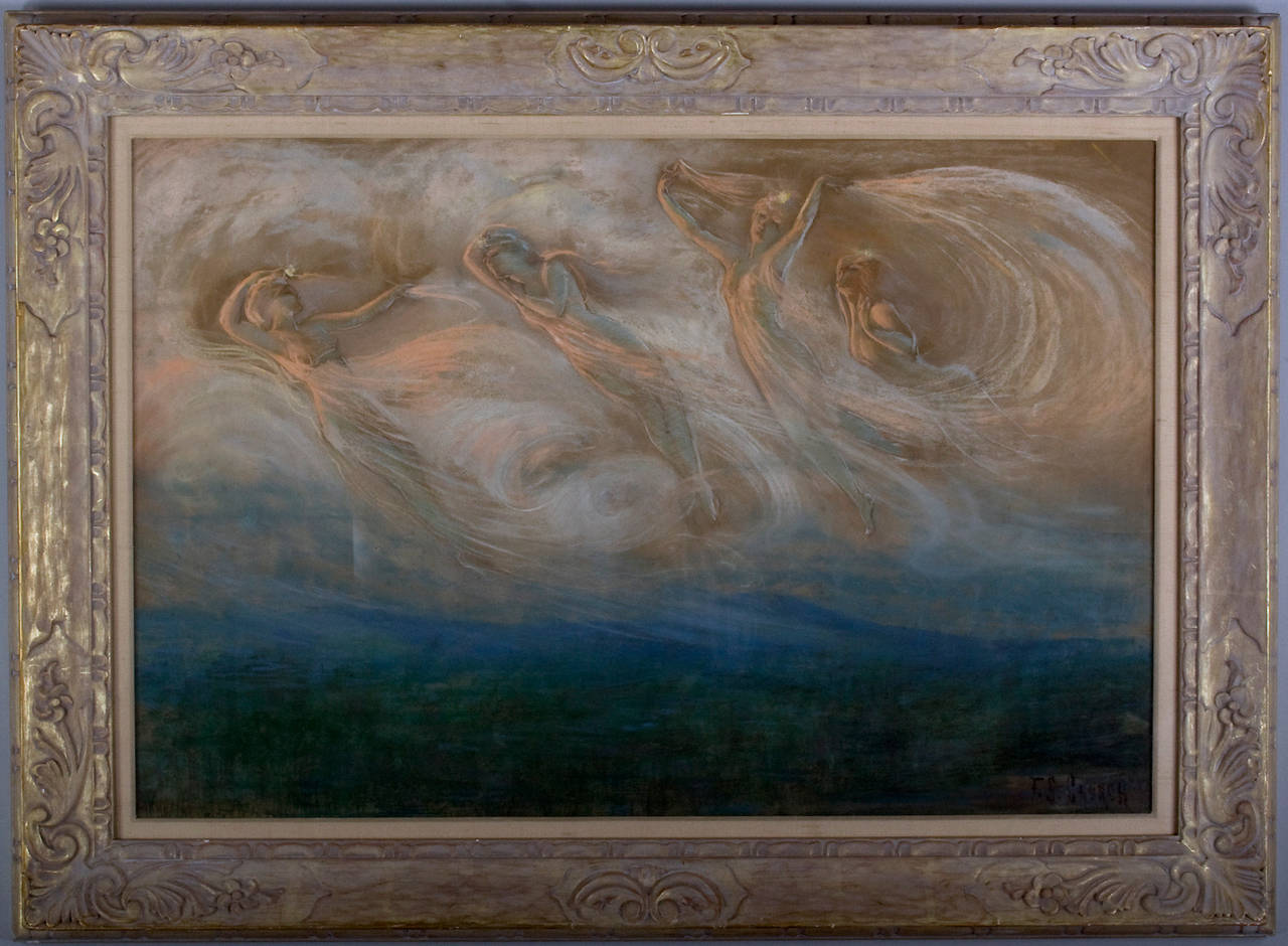 Frederick Stuart Church Figurative Painting - Four Celestial Angels