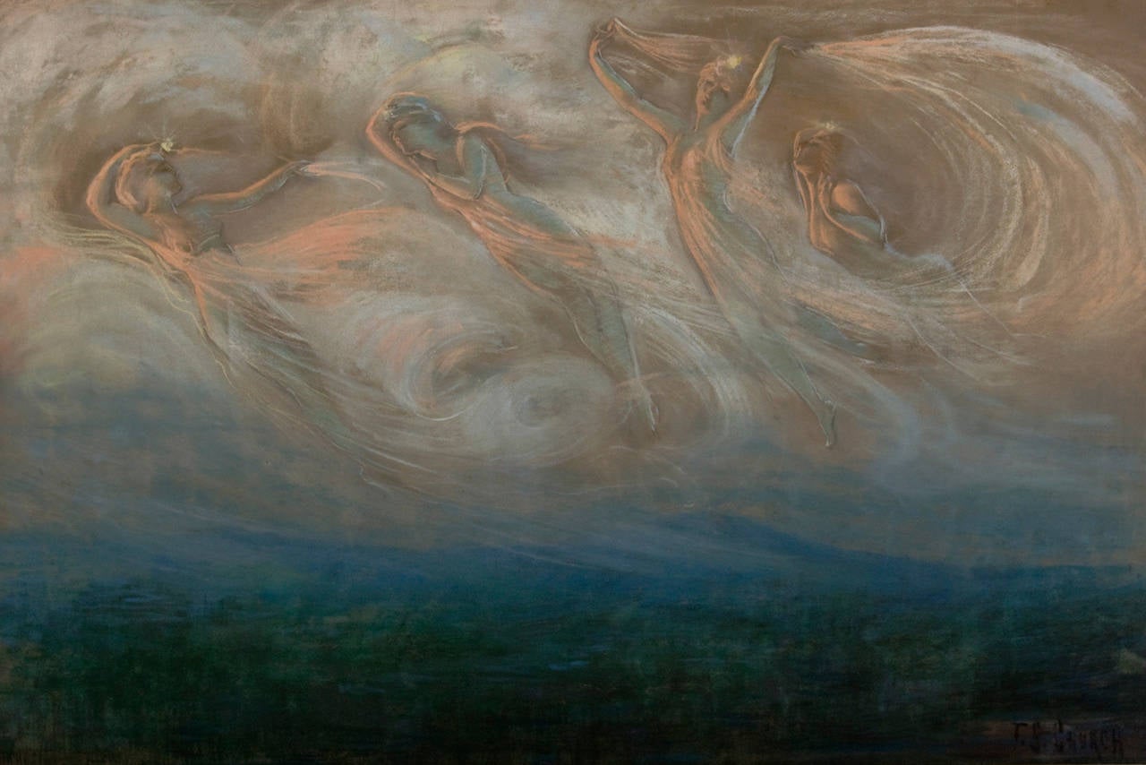 Four Celestial Angels - Painting by Frederick Stuart Church