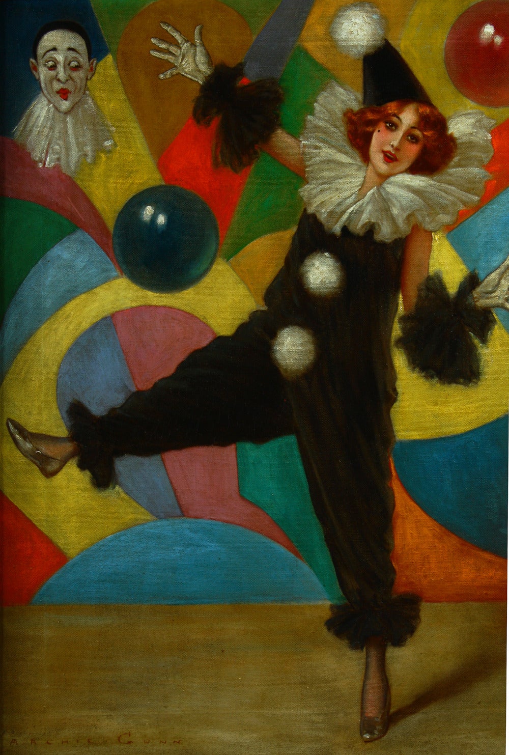 The Pierrot Dancer - Painting by Archie Gunn