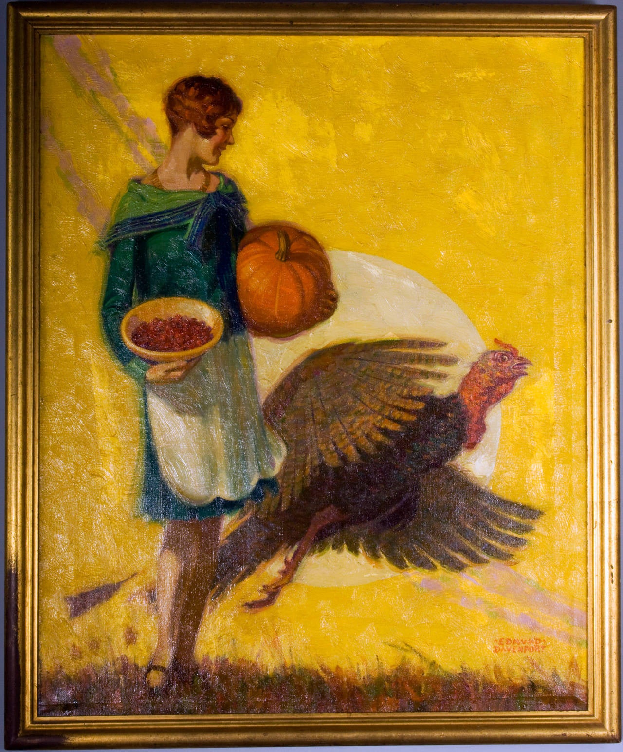 Thanksgiving Day Harvest - Painting by Edmund Davenport