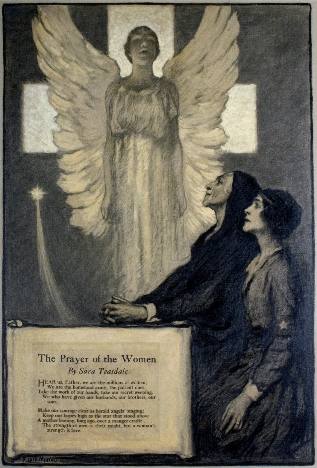 Francis Luis Mora Figurative Painting - Prayer of the Women
