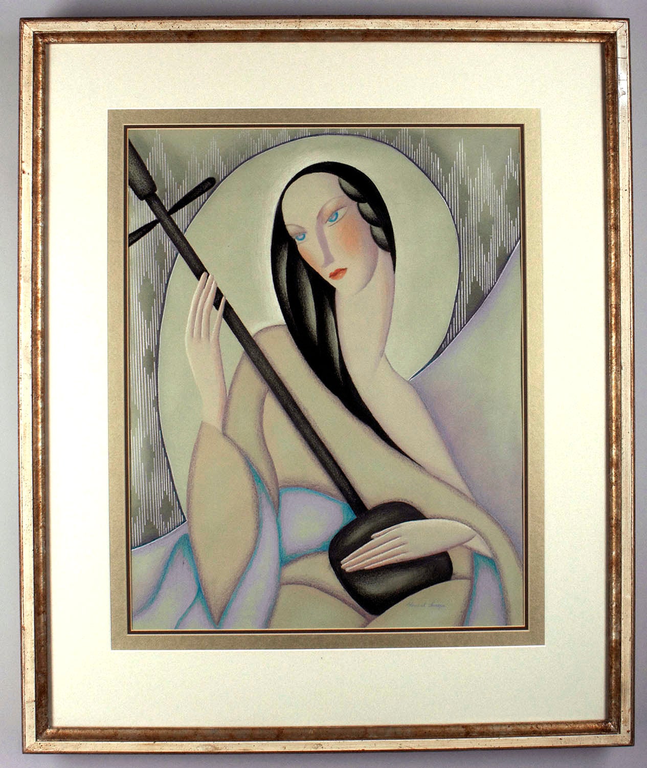 A Modernist Muse - Painting by Edouard Sureau