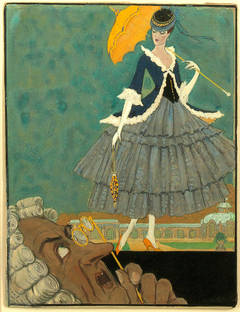 Art Nouveau Woman on Stage