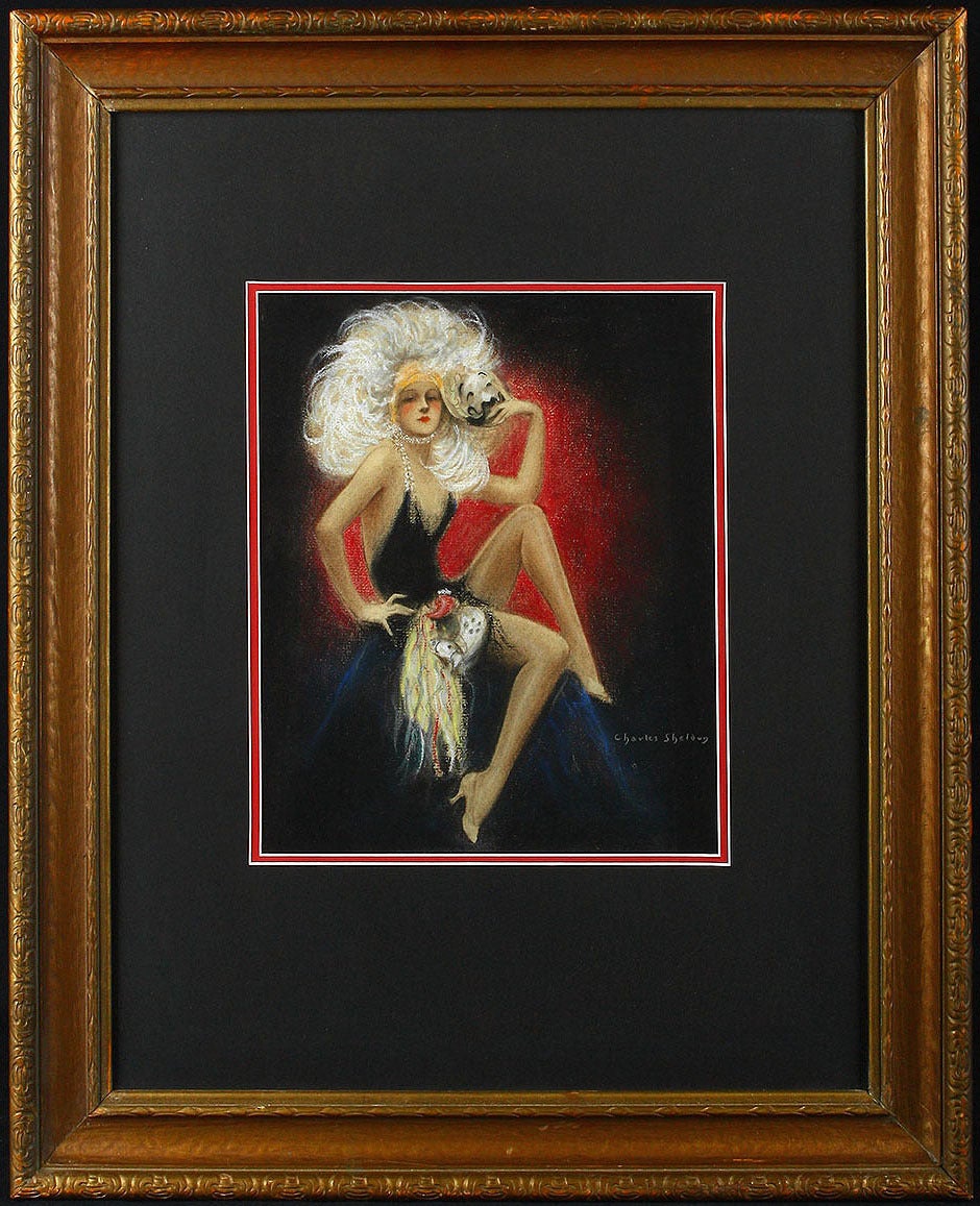 Follies Girl in Red - Art by Charles Sheldon