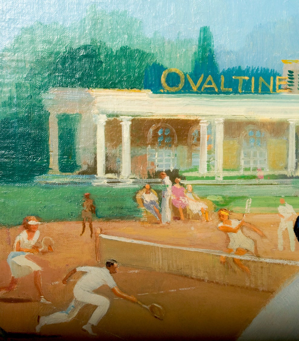 The Ovaltine Girl - Art Deco Painting by Unknown