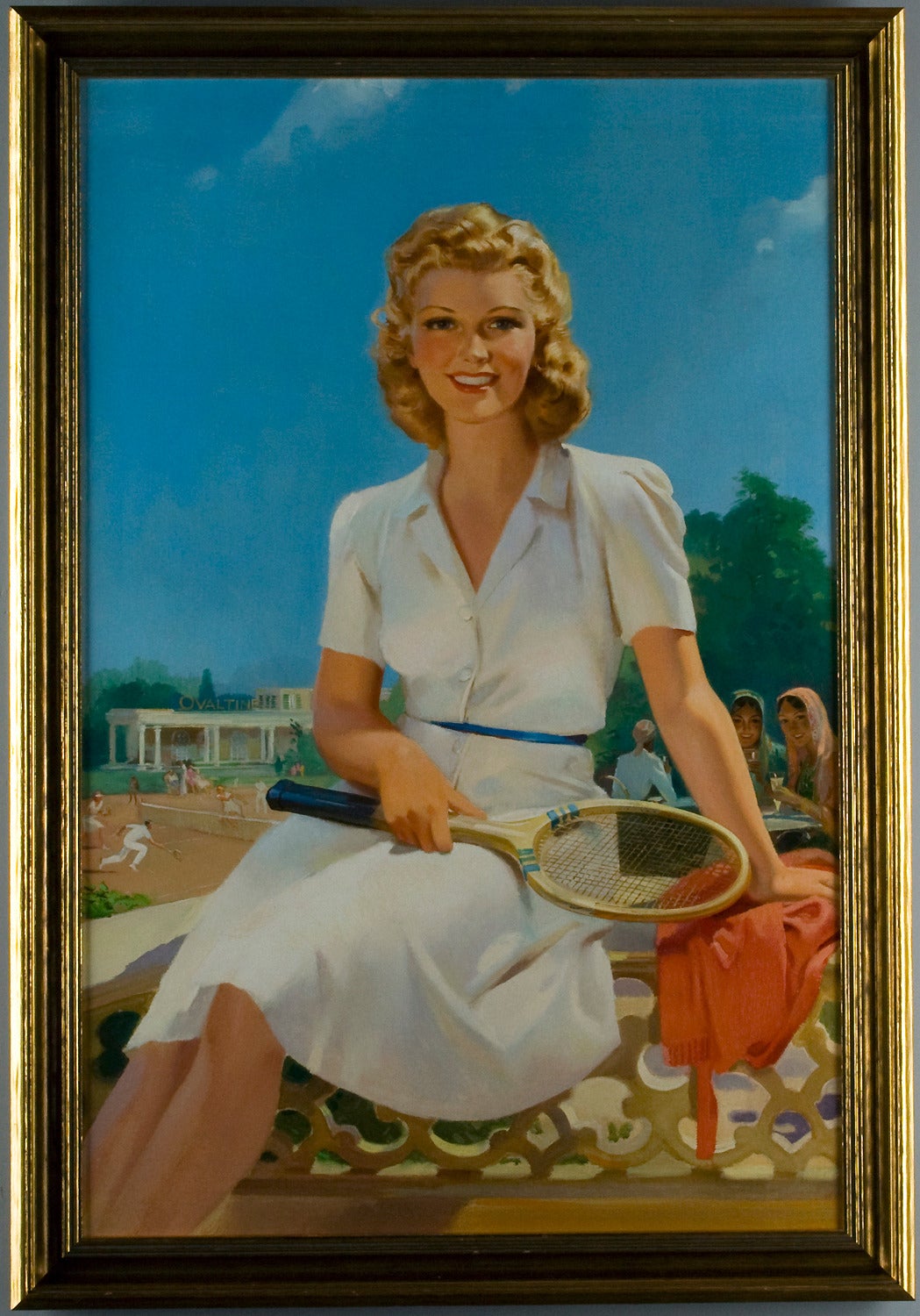 The Ovaltine Girl - Painting by Unknown