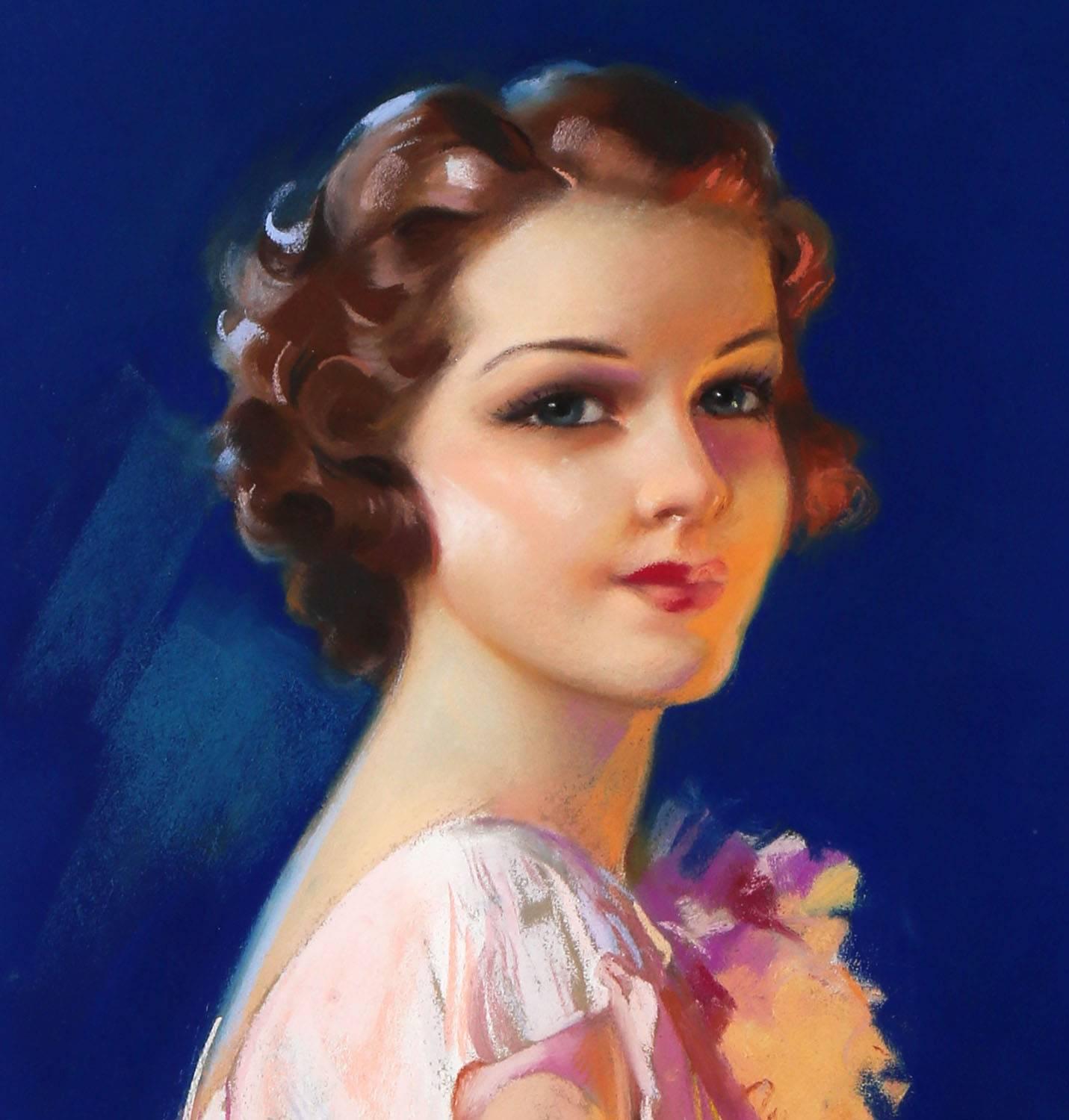 Judy - Art Deco Painting by Jules Erbit
